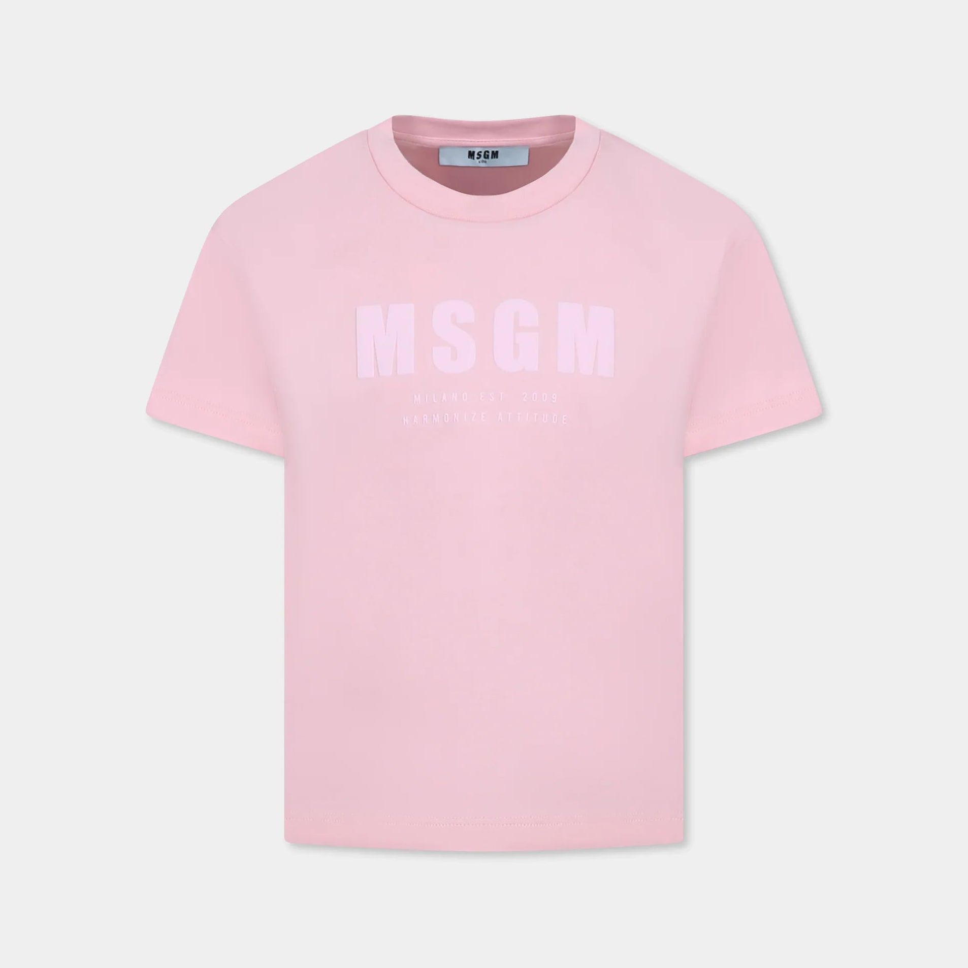 Boys & Girls Pink Logo Cotton T-Shirt
