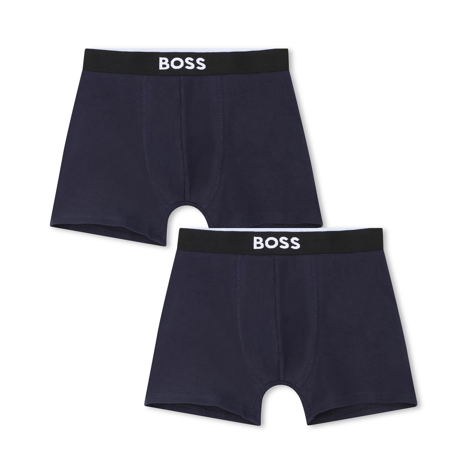 Boys Dark Blue Cotton Underwear Set(2 Pack)