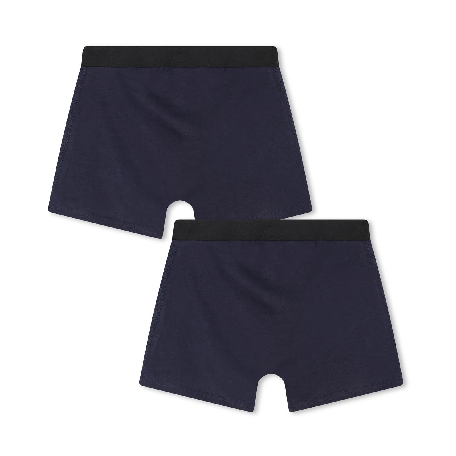 Boys Dark Blue Cotton Underwear Set(2 Pack)