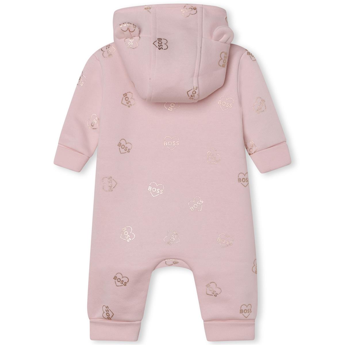 Baby Girls Pink Cotton Babysuit