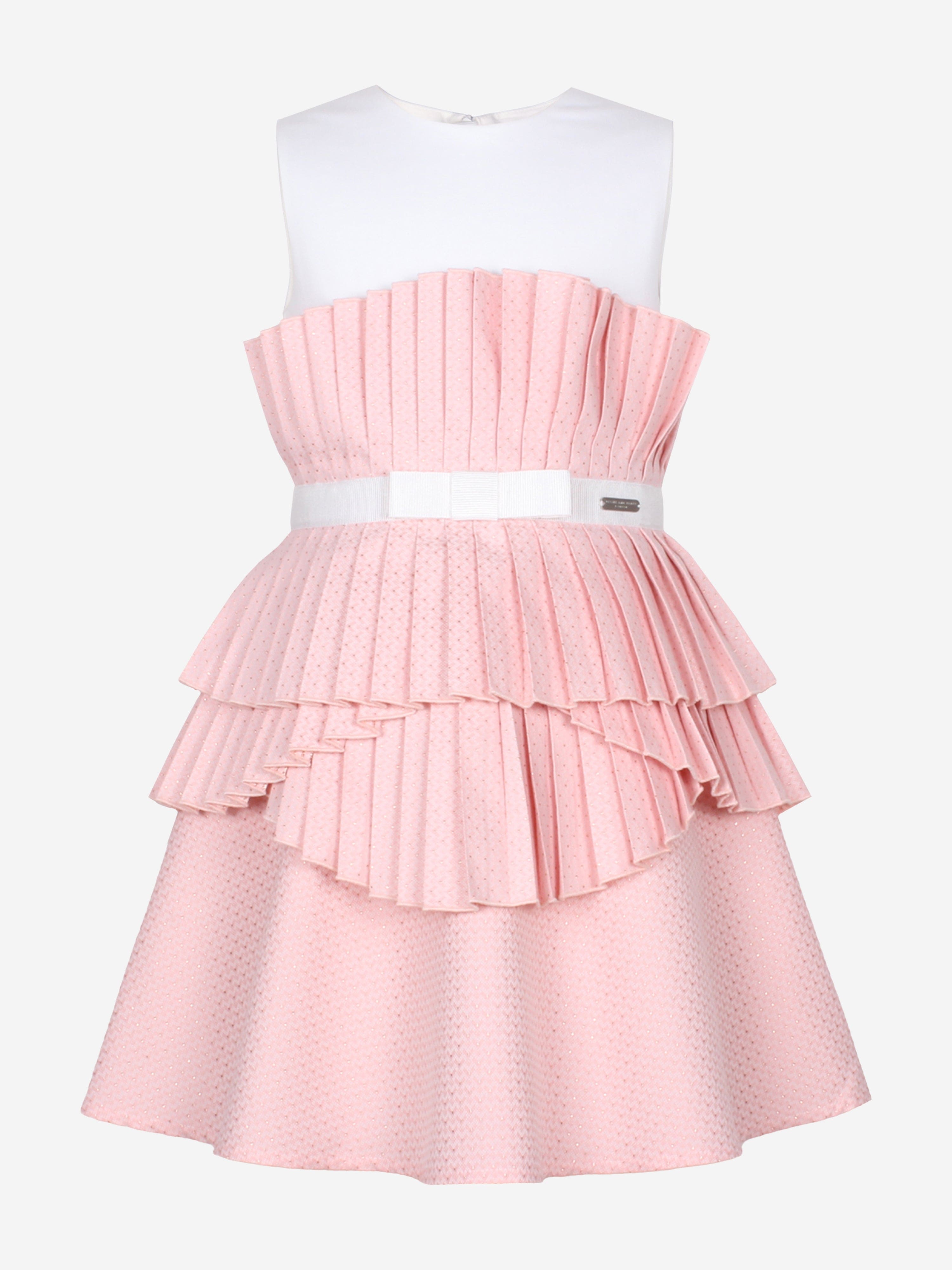 Girls Creation Dots Dress in Pink