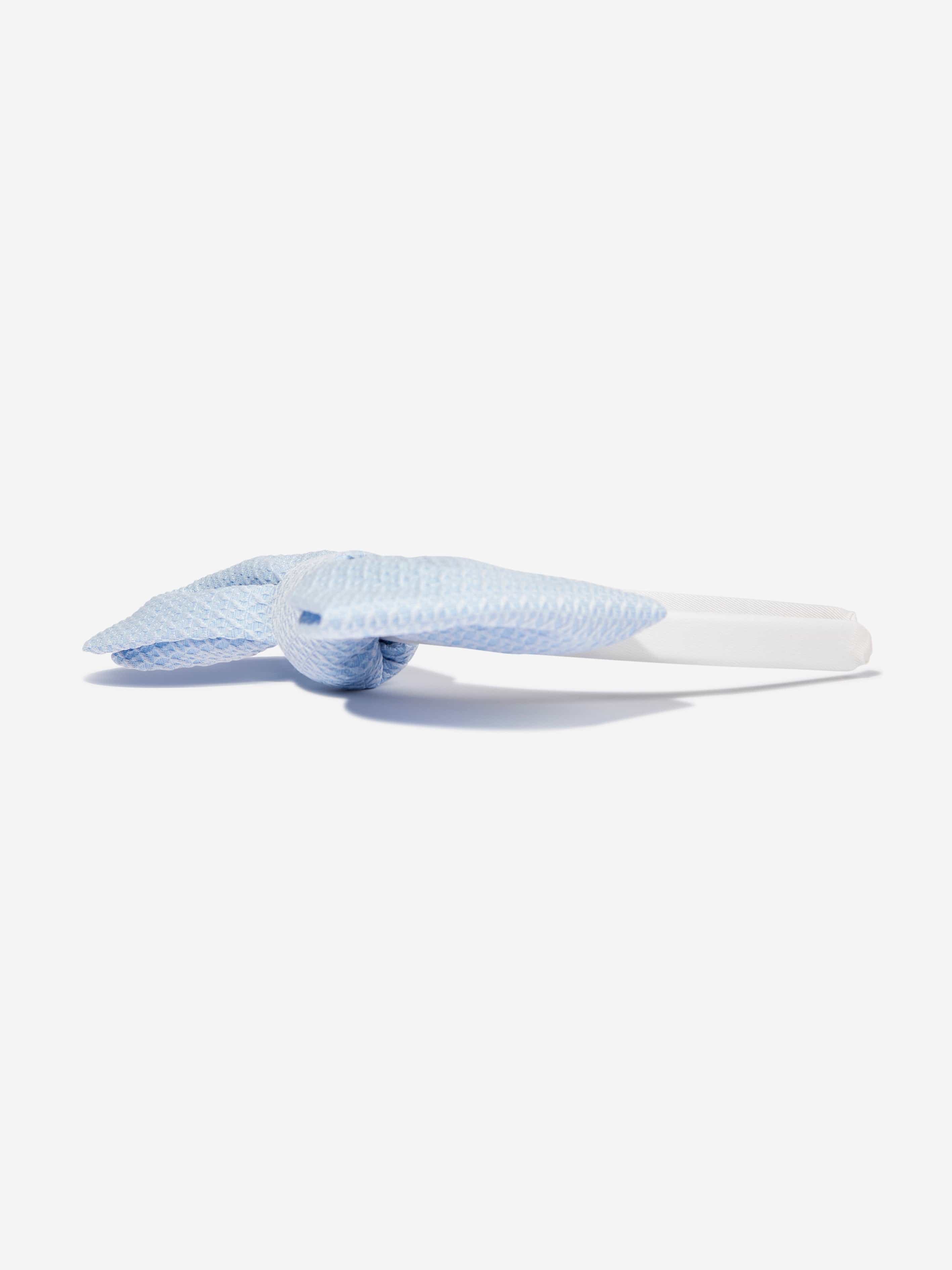 Girls Origami Dotty Jacquard Bow Headband in Blue