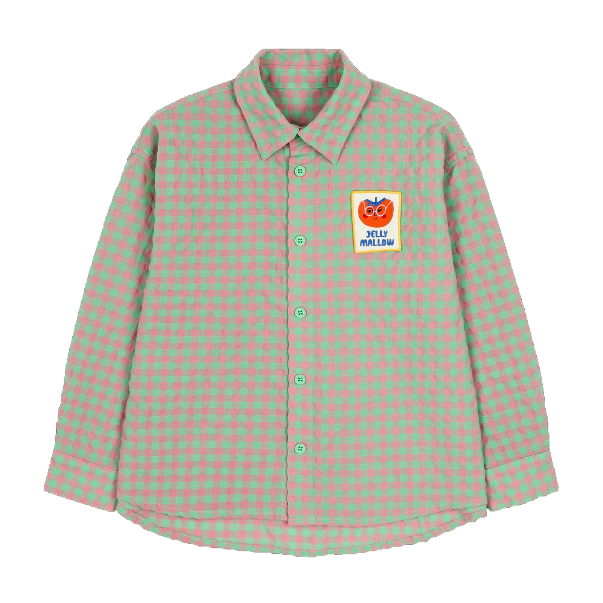 Boys & Girls Green Plaid Cotton Shirt
