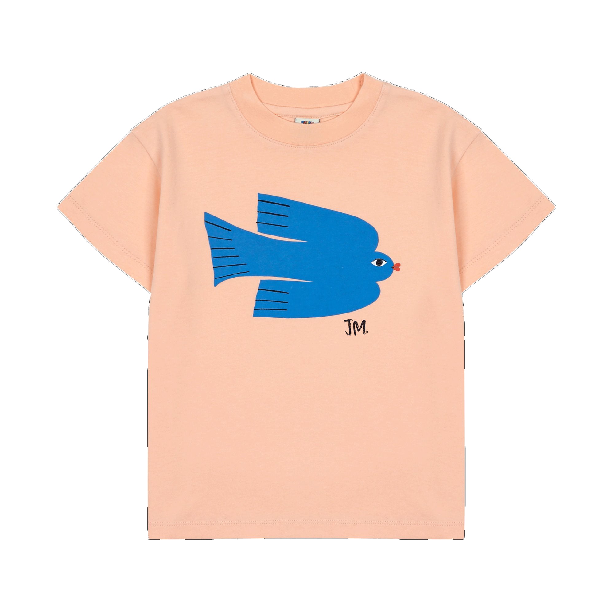 Girls Coral Printed Cotton T-Shirt