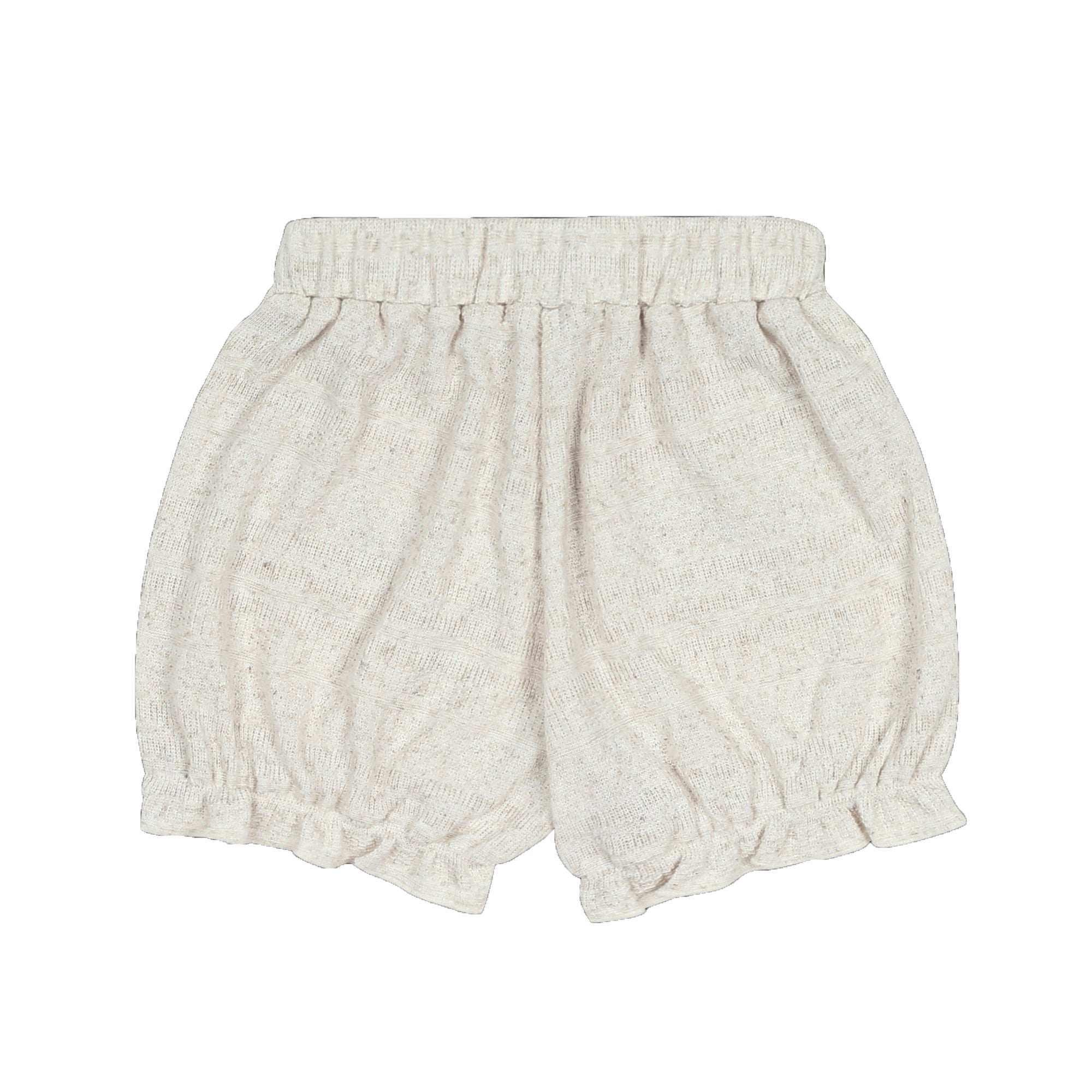 Girls Ivory Flower Knit Shorts