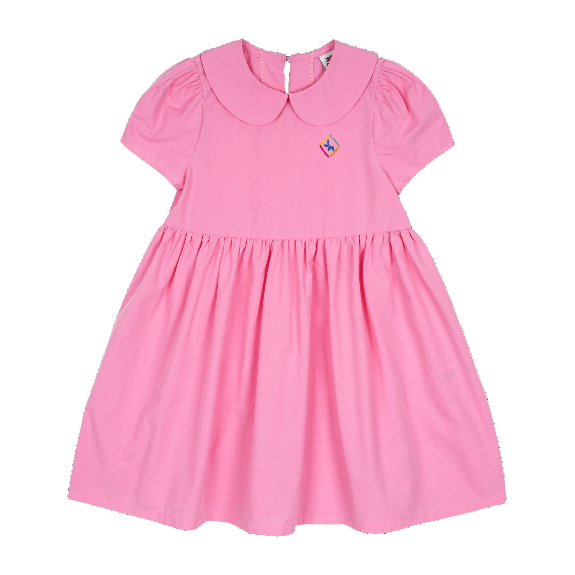 Girls Pink Logo Cotton Dress