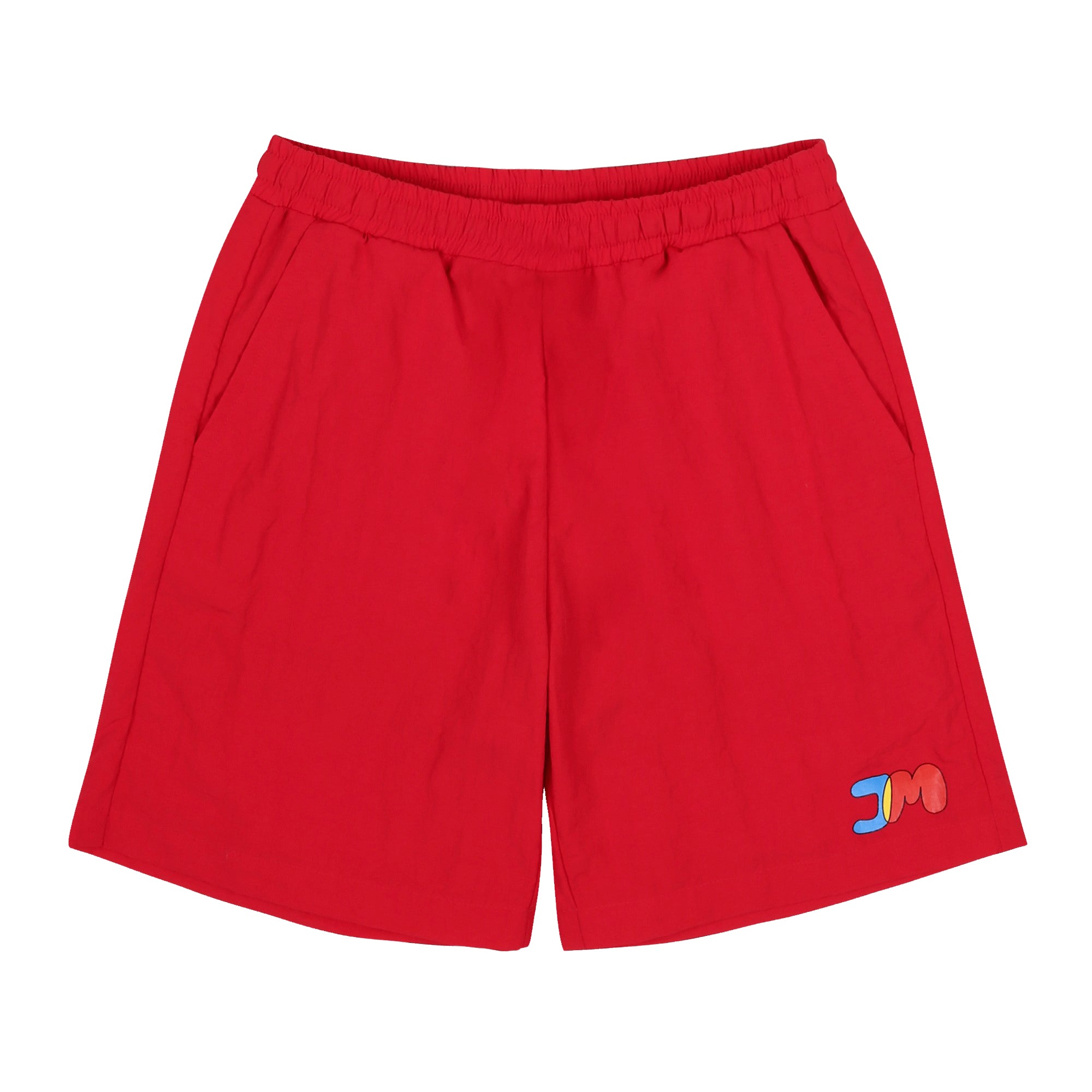 Boys & Girls Red Printed Logo Swim Shorts