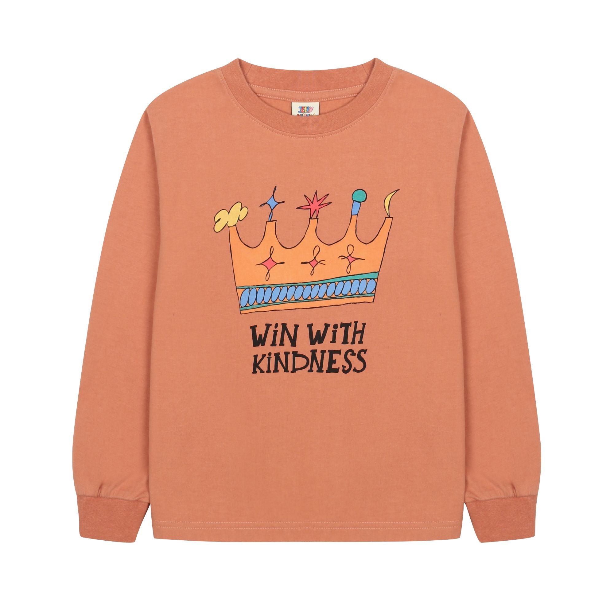 Boys & Girls Light Brown Printed Cotton T-Shirt