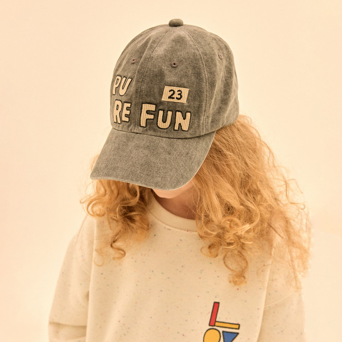 Boys & Girls Charcoal Cotton Cap