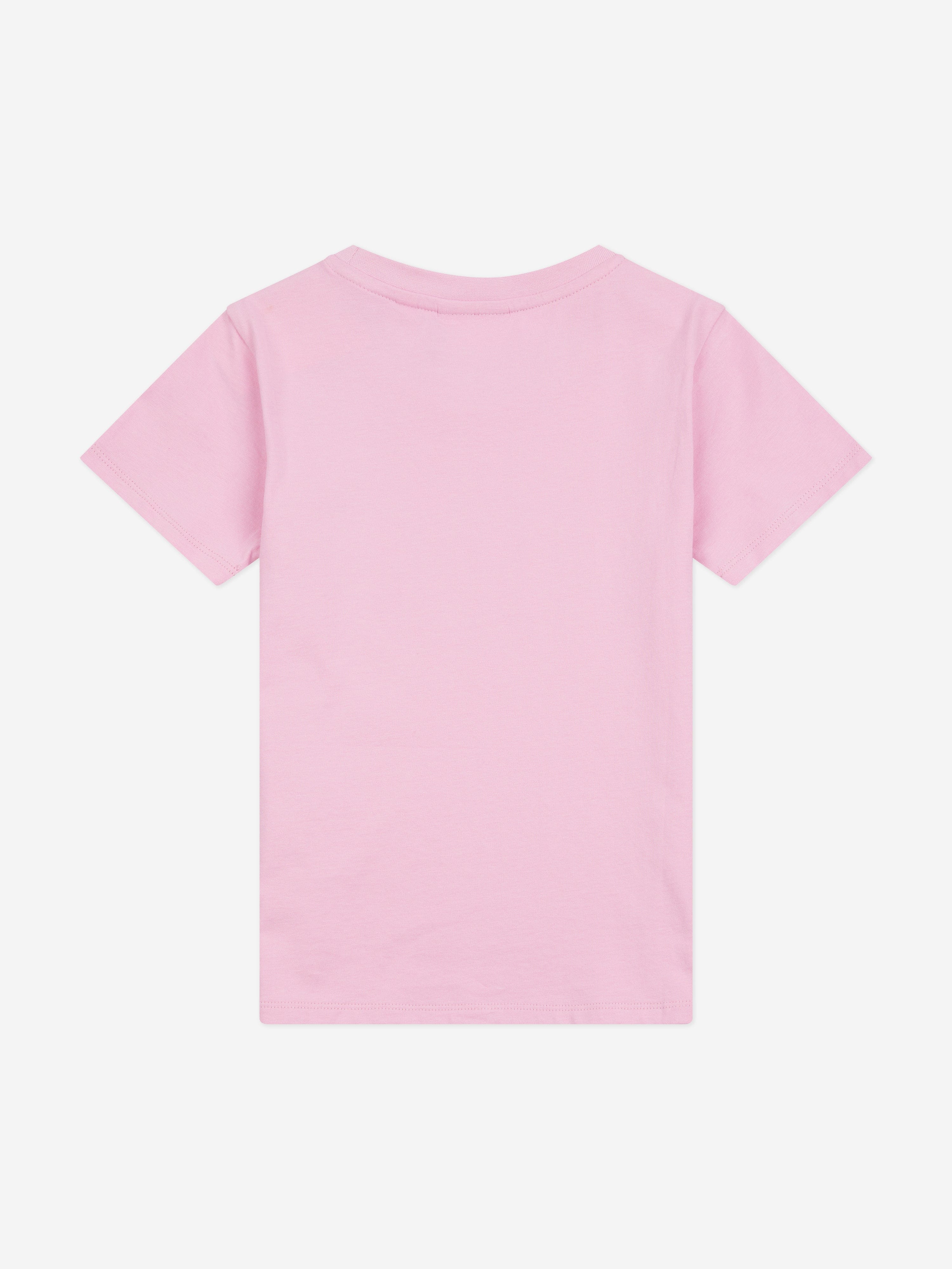 Juicy Couture Girls Diamante Logo Fitted T-Shirt in Pink