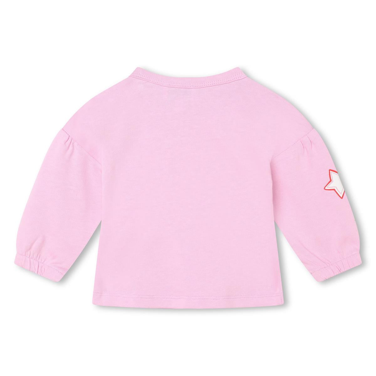 Baby Girls Pink Logo Cotton T-Shirt