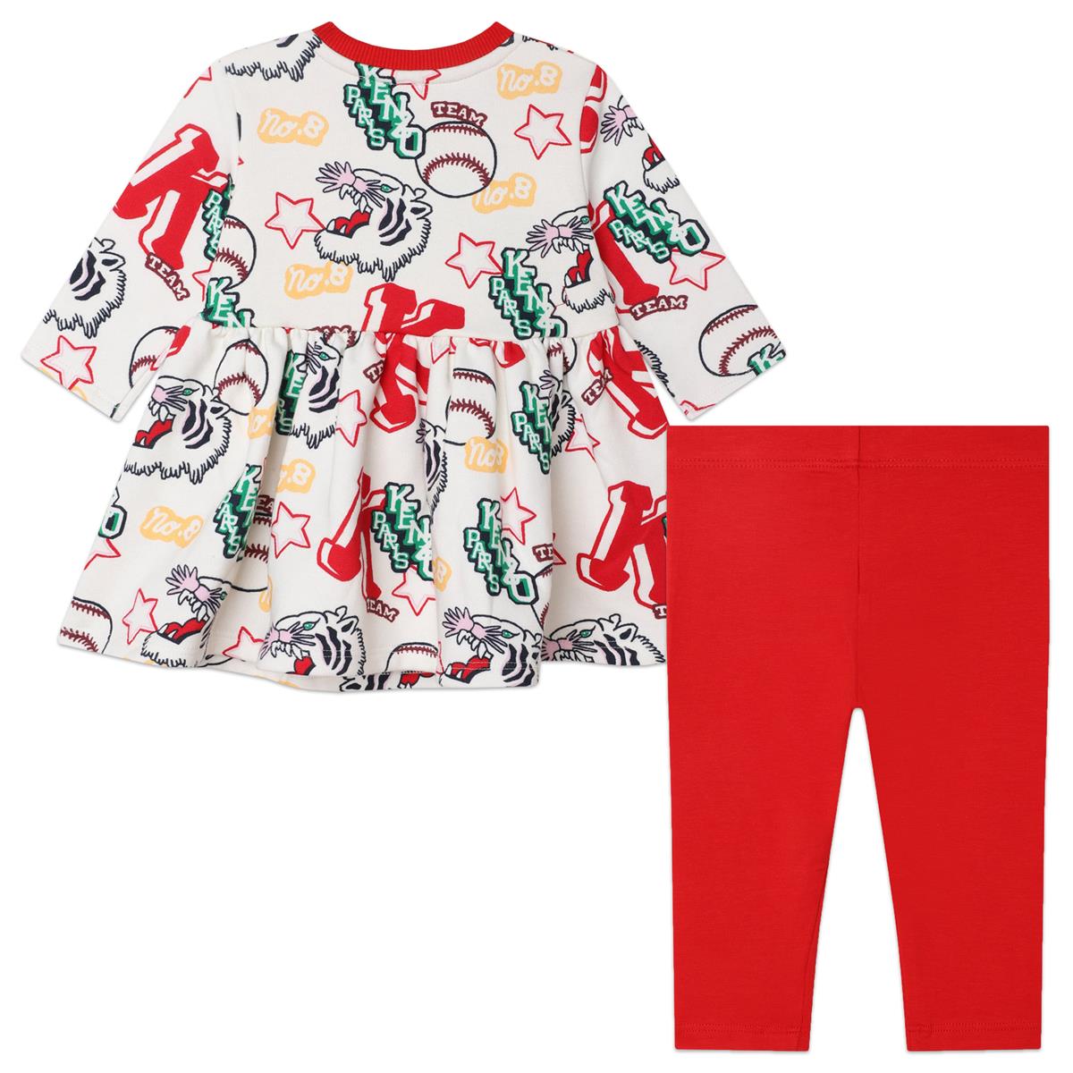 Baby Girls Red Printed Cotton Set