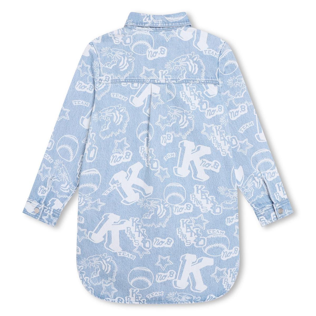 Girls Light Blue Denim Dress