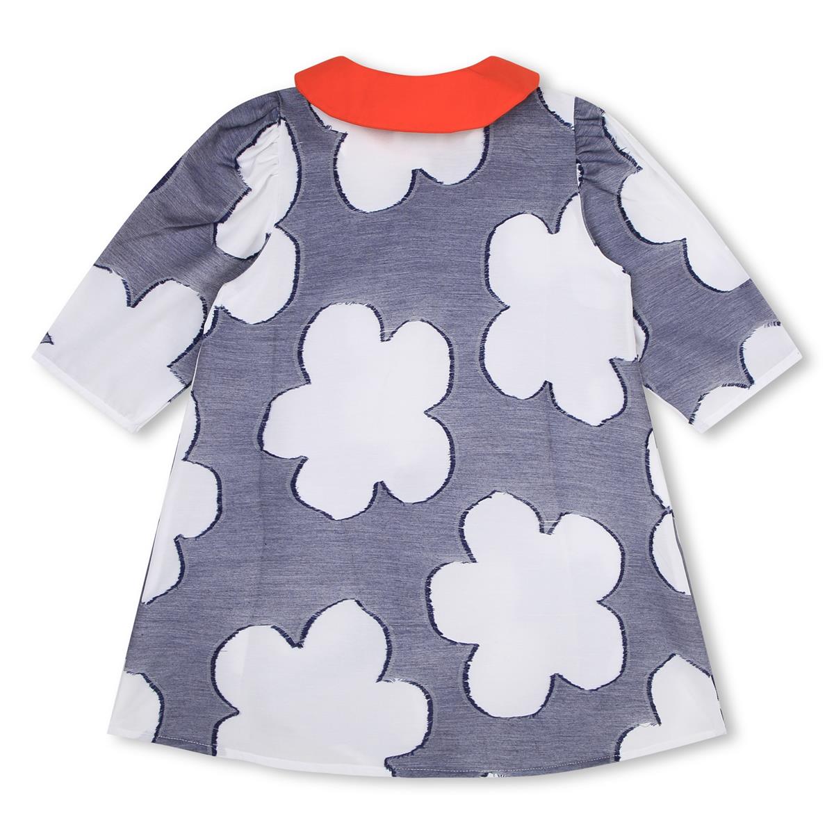 Girls Blue Flower Cotton Dress