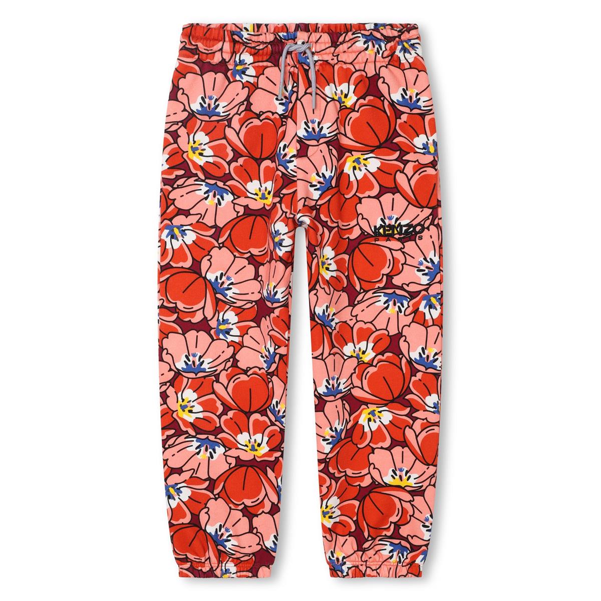 Girls Red Flower Trousers