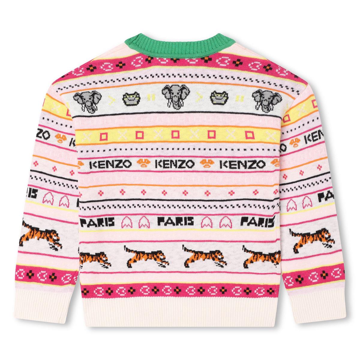 Girls Beige Logo Sweater