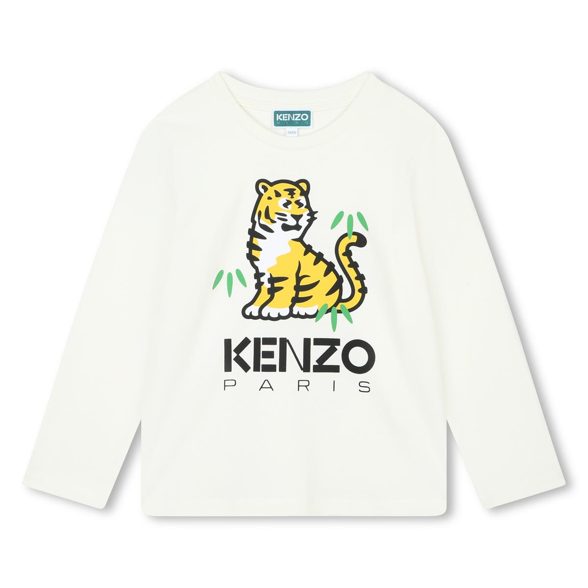 Girls White Logo Cotton T-Shirt