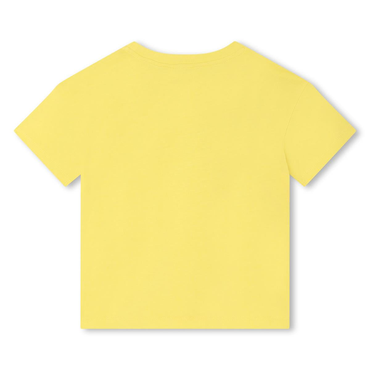 Girls Yellow Logo Cotton T-Shirt