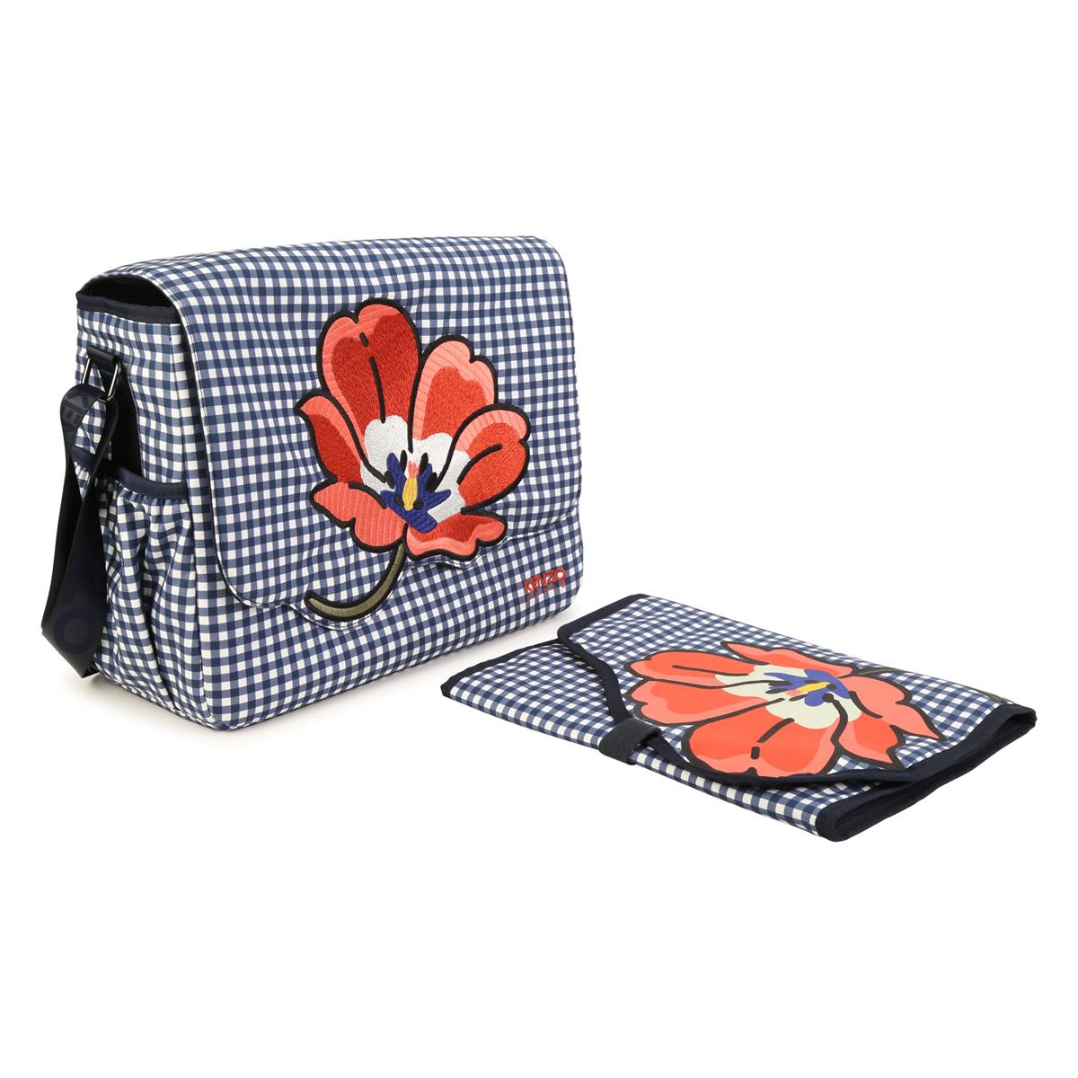 Girls Blue Check Shoulder Bag