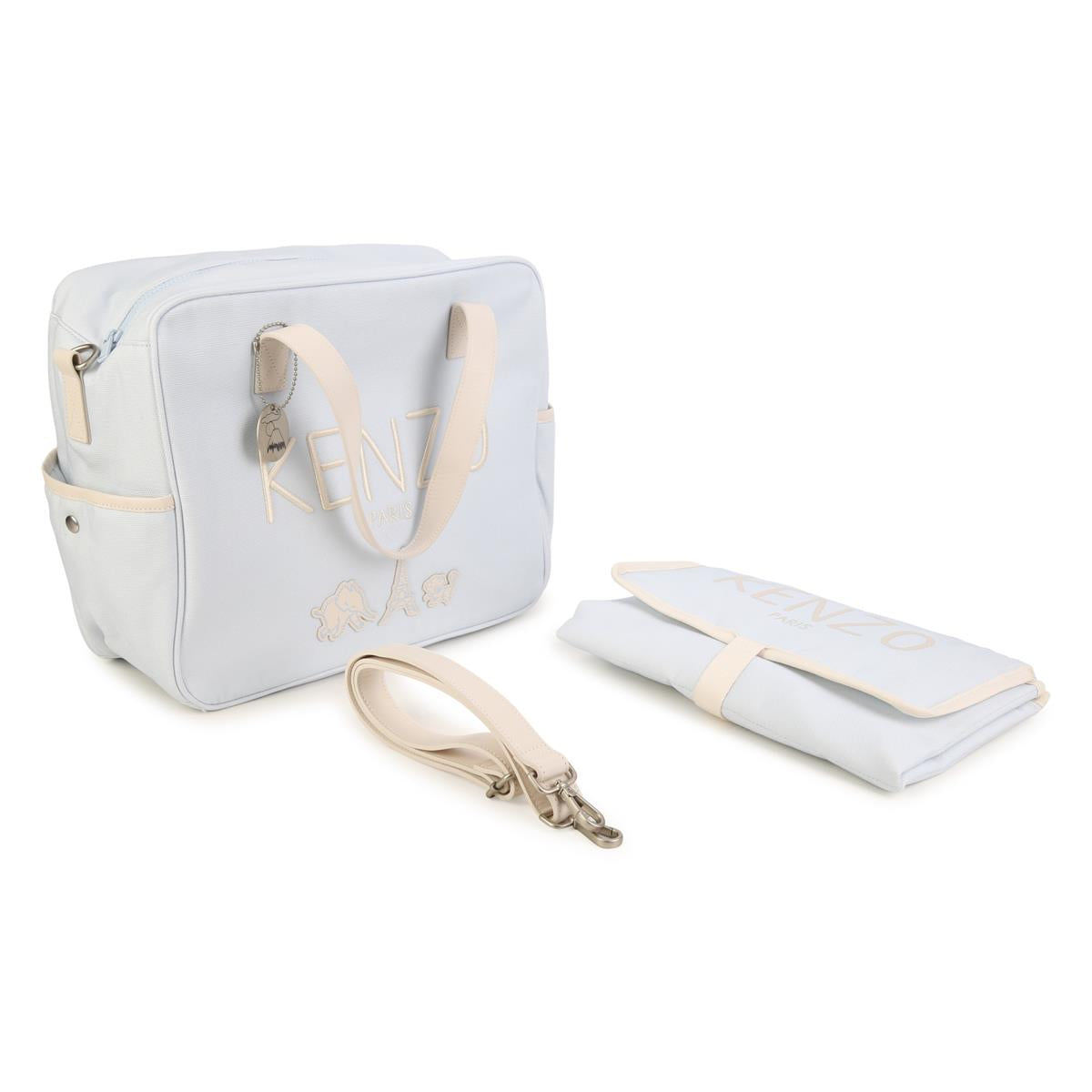 Girls Light Blue Logo Handbag