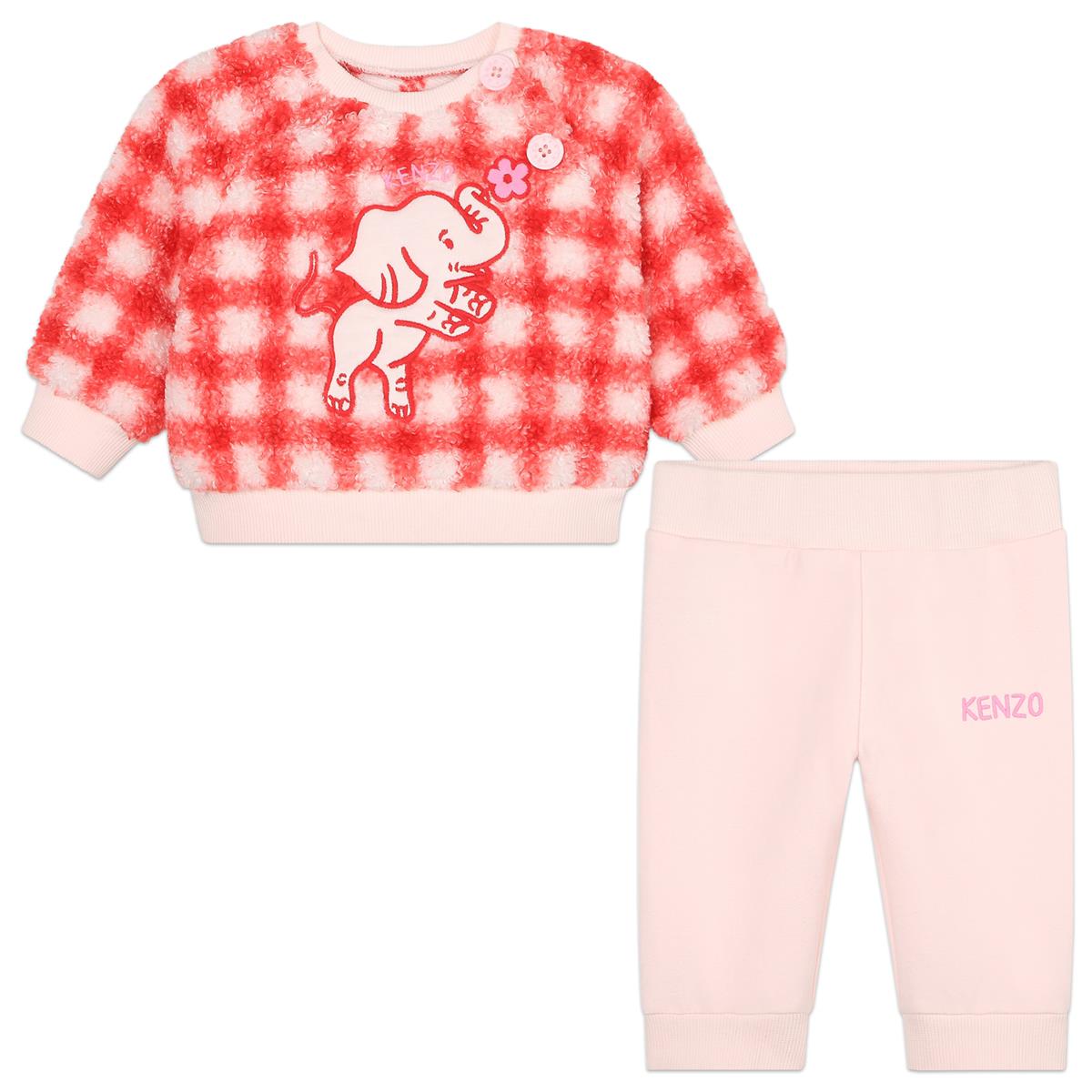 Baby Girls Red Check Set