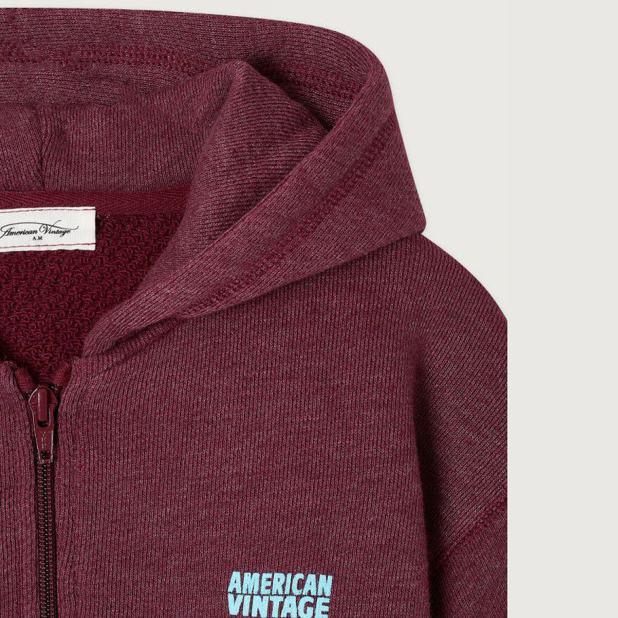 Boys & Girls Wine Red Cotton Zip-Up Top