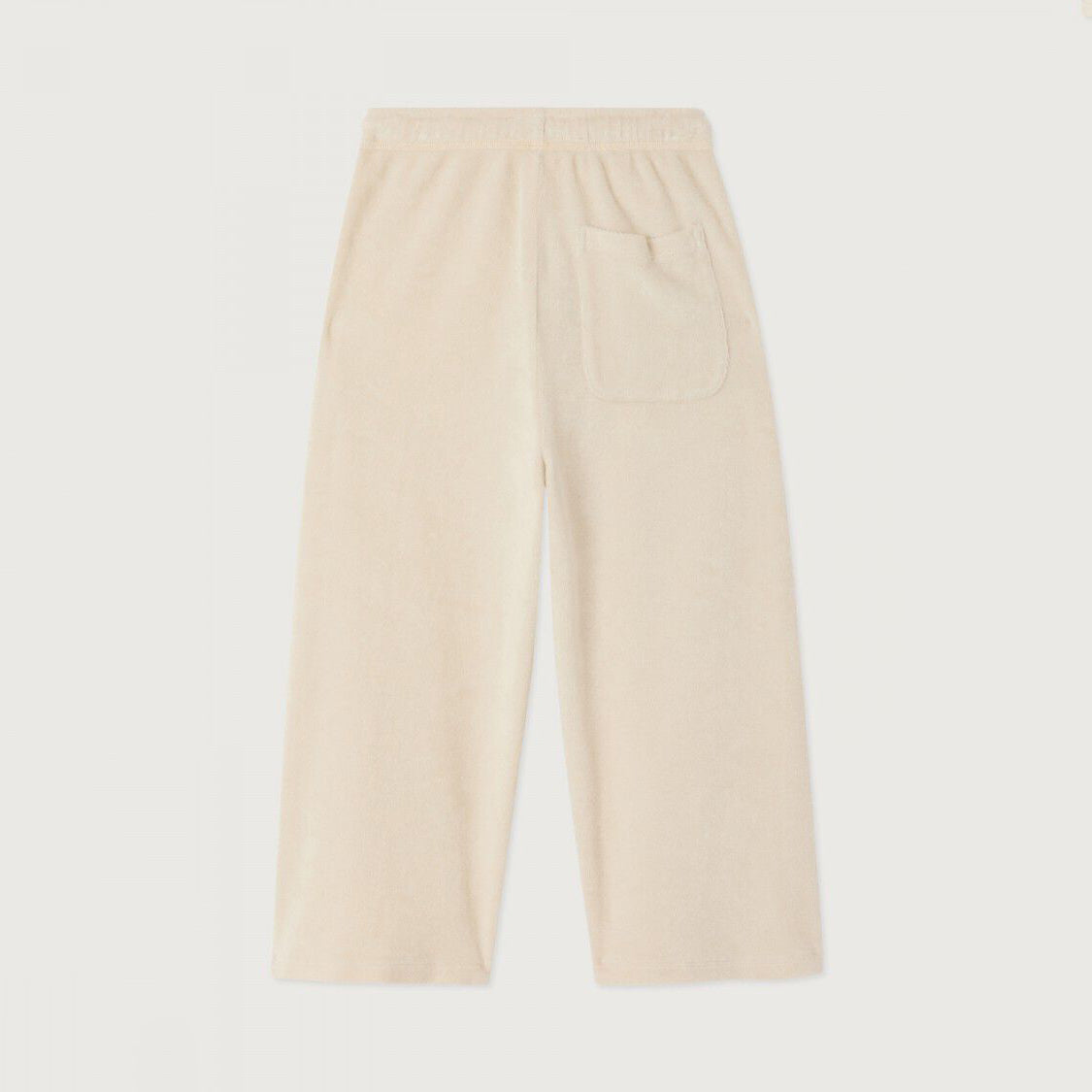 Boys & Girls Beige Embroidered Logo Cotton Trousers