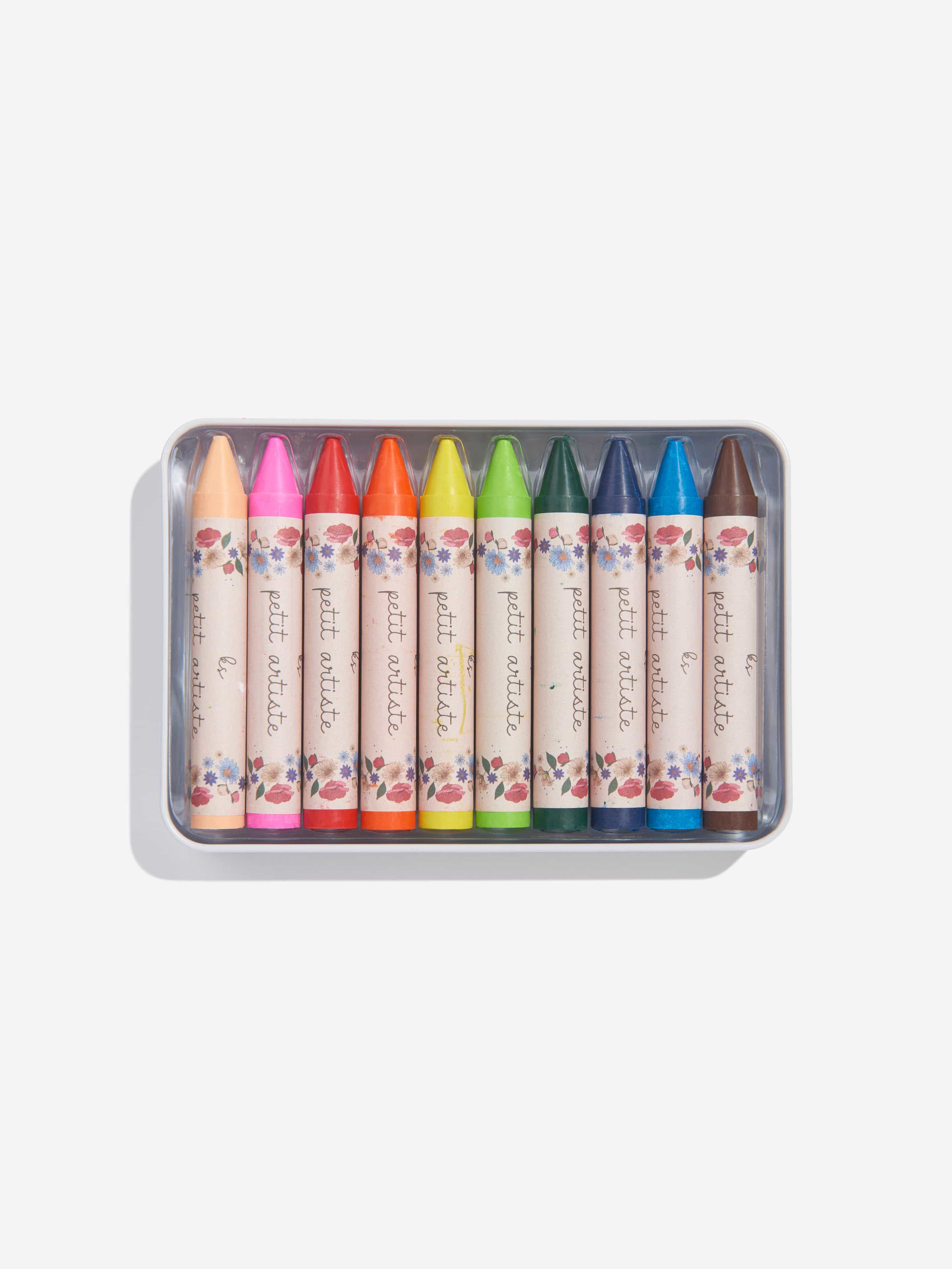 Konges Slojd Kids 10 Piece Beeswax Crayons Set in Multicolour