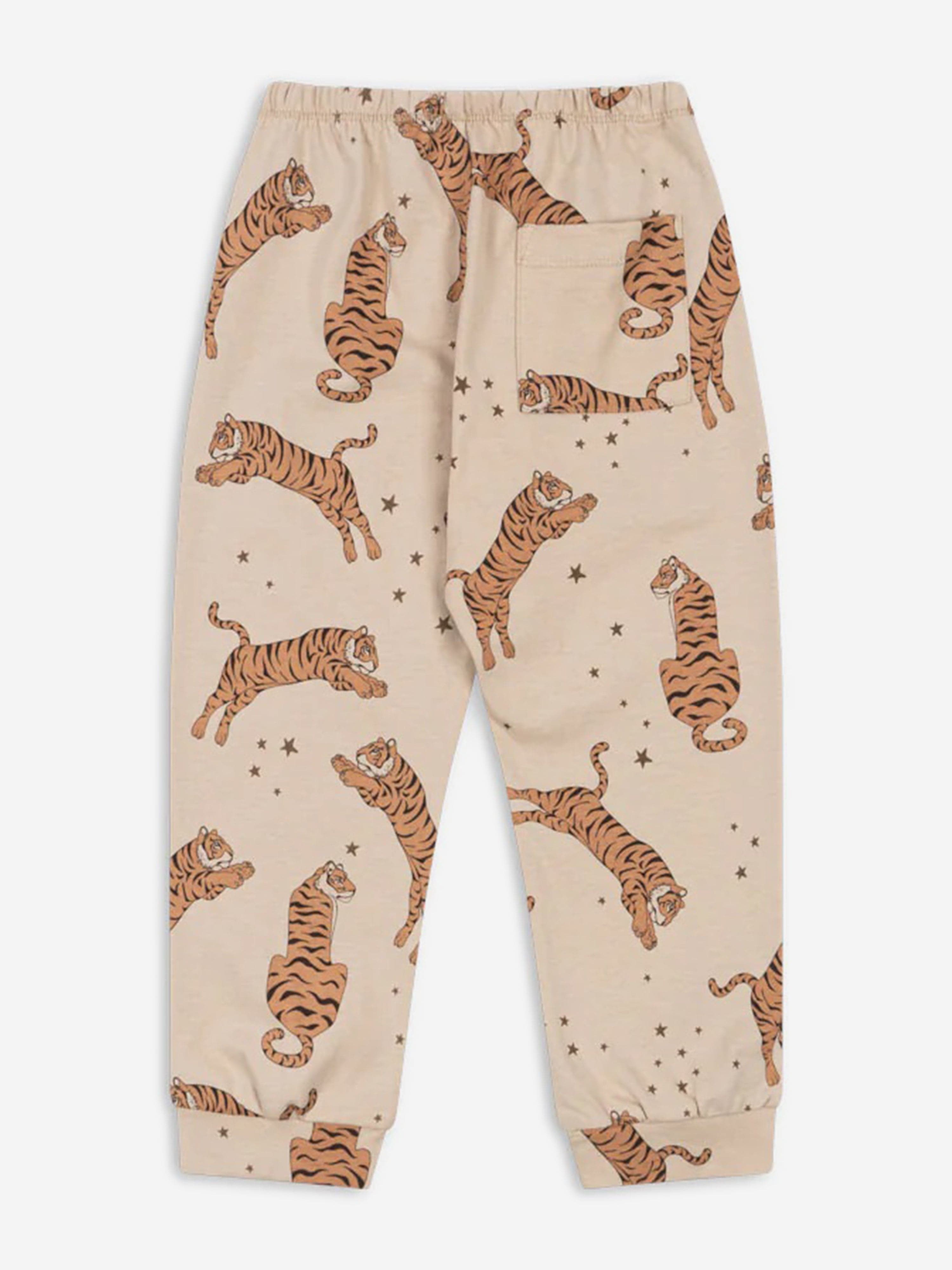 Kids Drey Tiger Joggers in Ivory