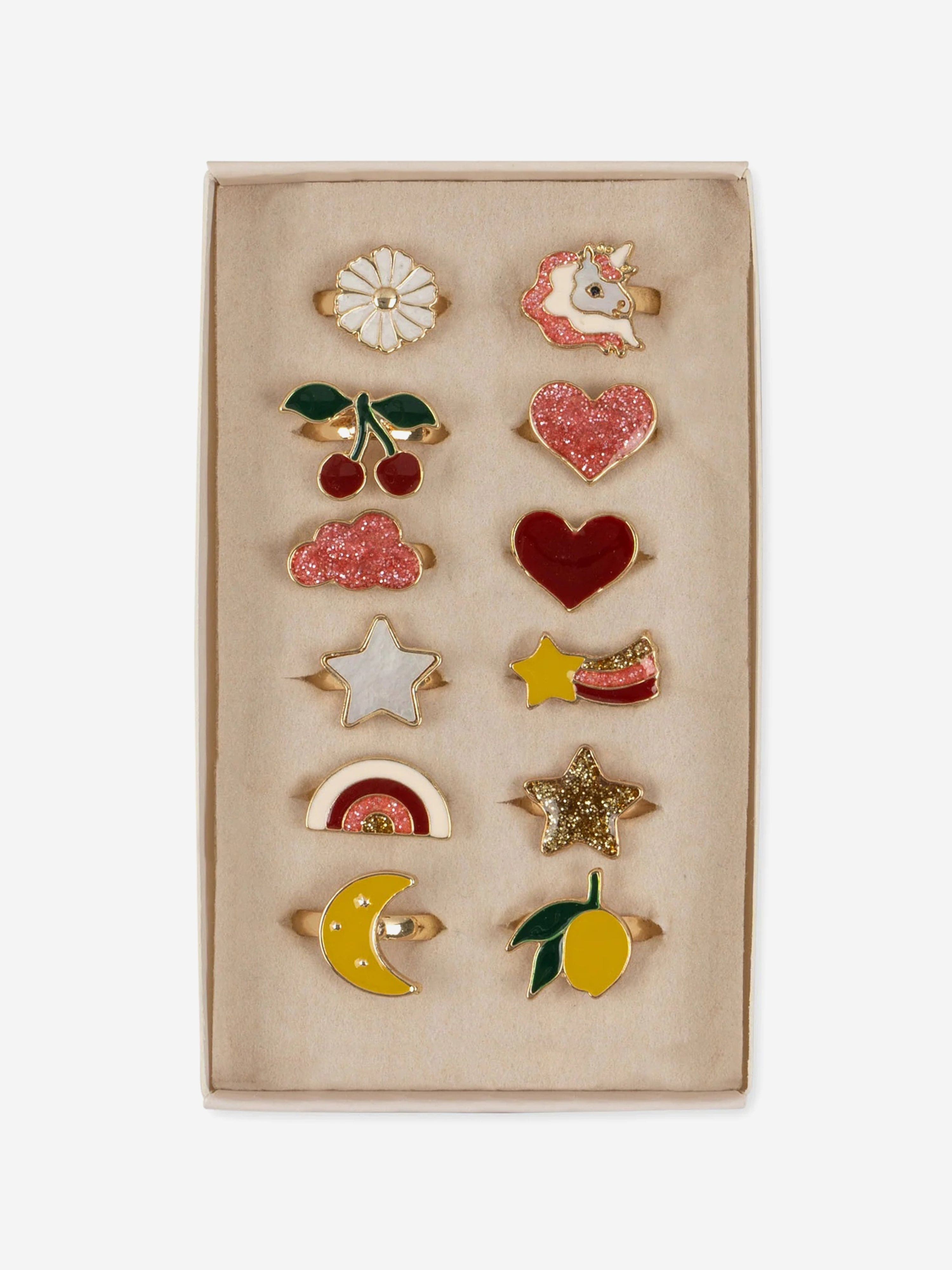 Konges Sløjd Girls 12 Pack Ring Set in Multicolour (10.5cm)