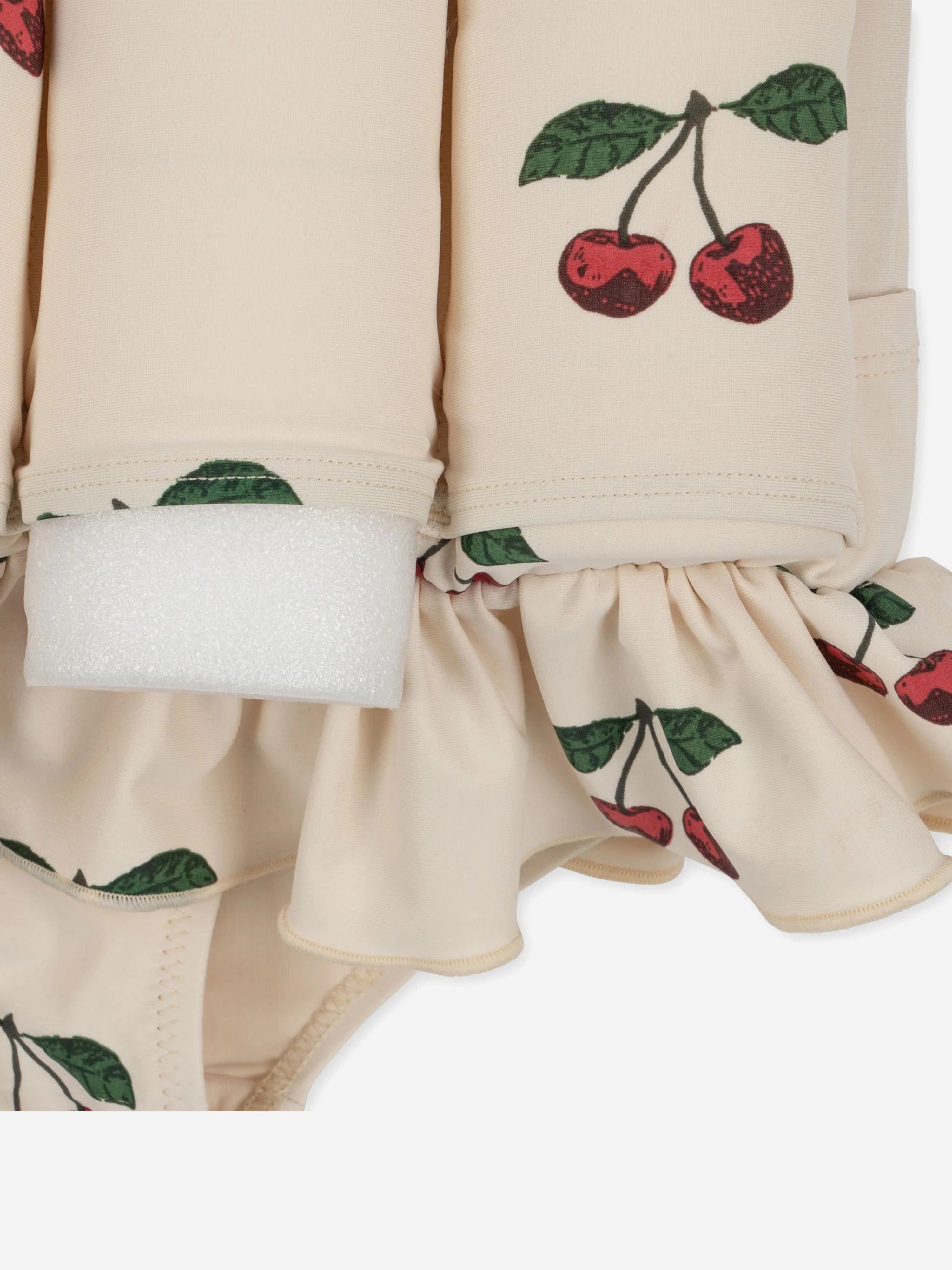 Konges Sløjd Girls Frill Cherry Float Swimsuit in Pink