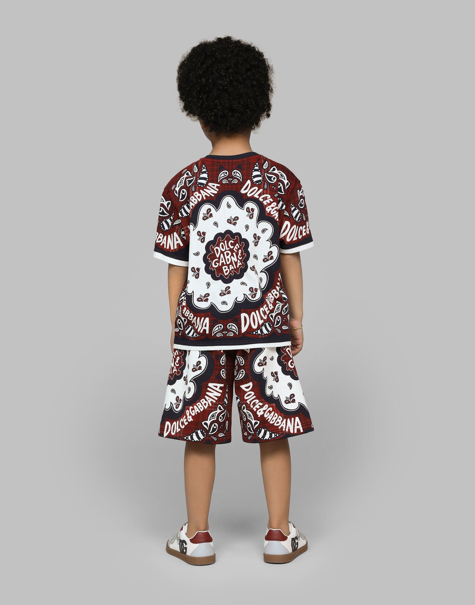 Dolce & Gabbana Boys Bandana Bermuda Shorts in Multicolour