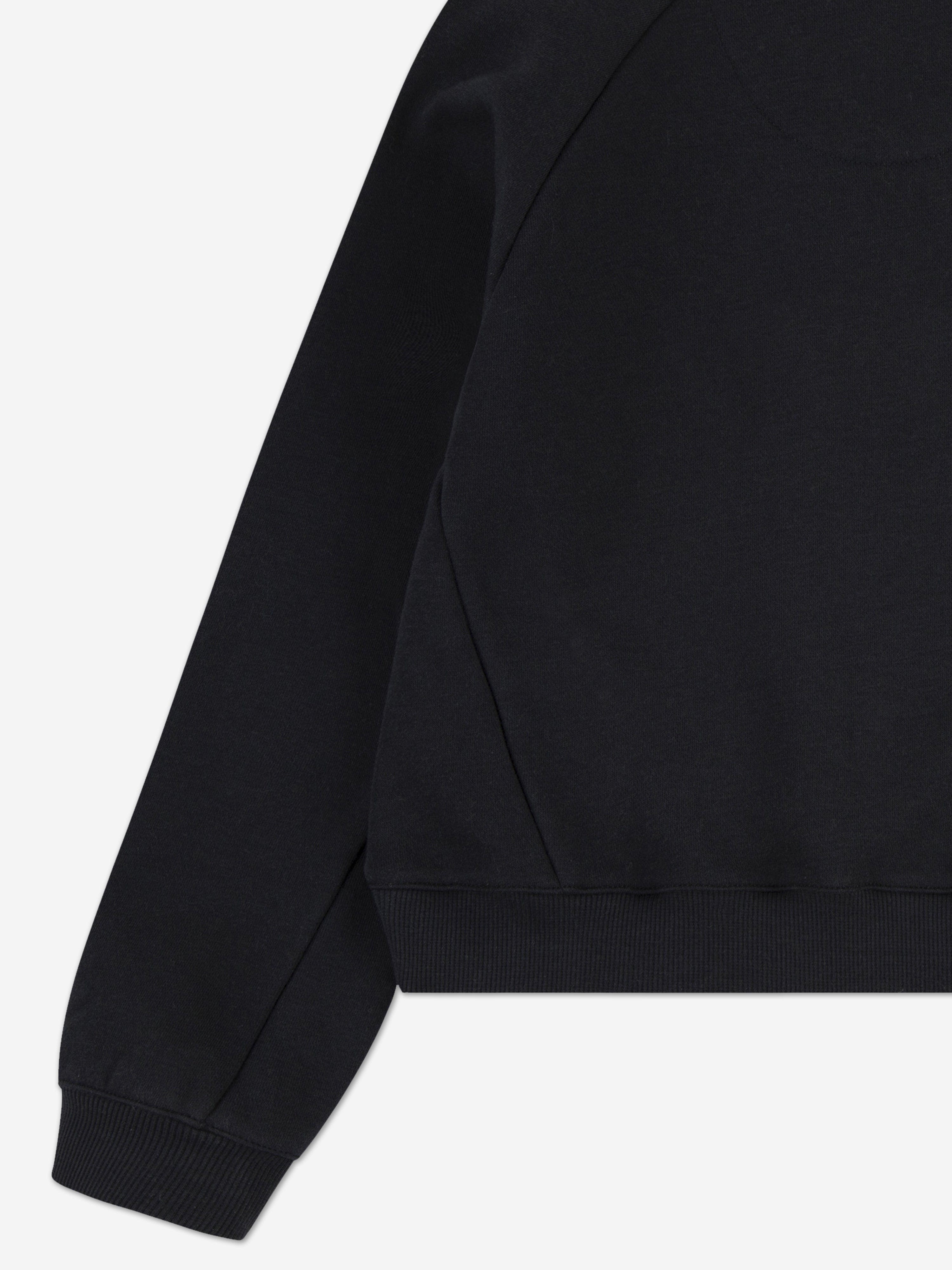 Girls Mixed Textures Sweatshirt in Black