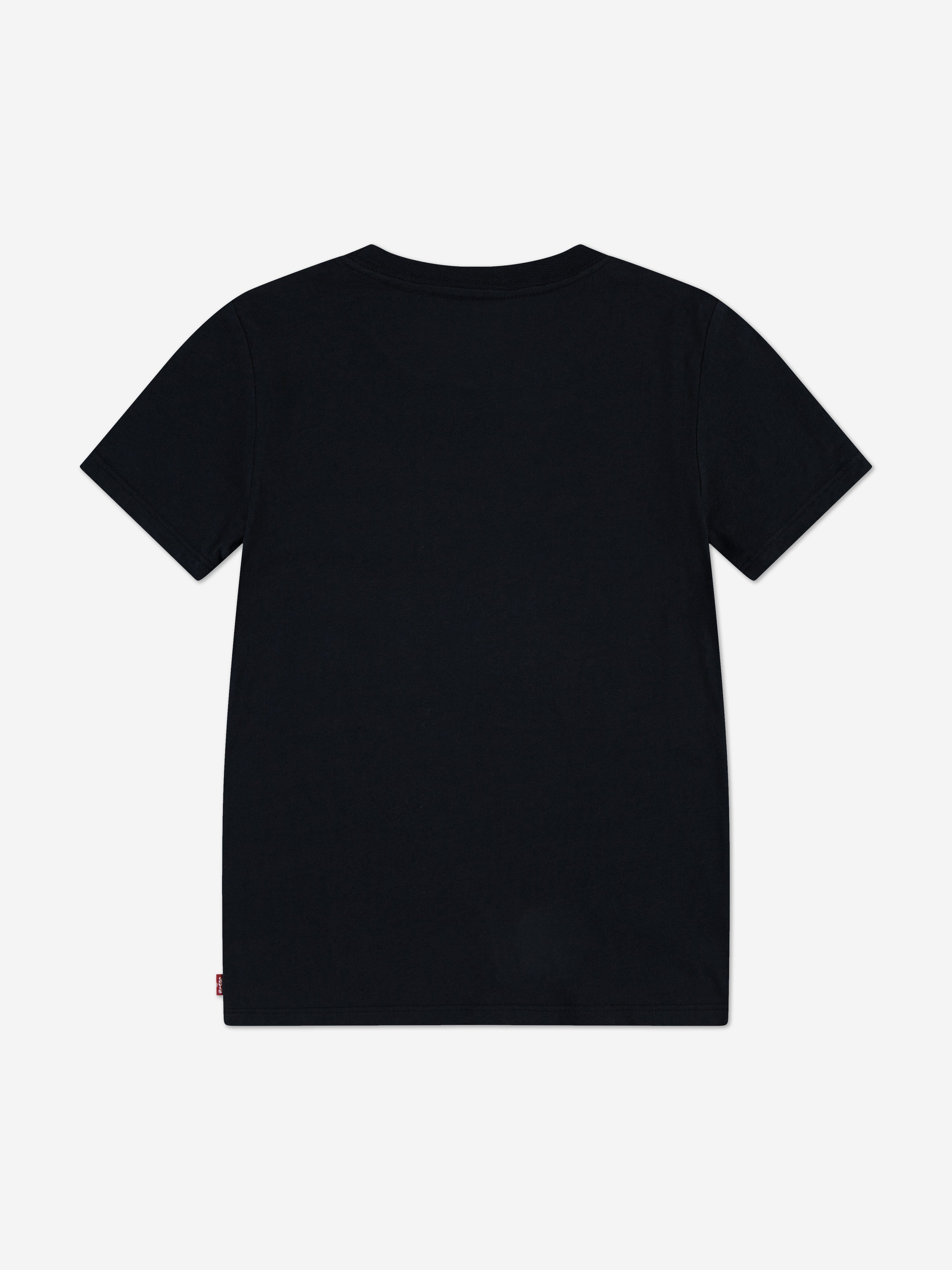 Girls Floral Batwing T-Shirt in Black