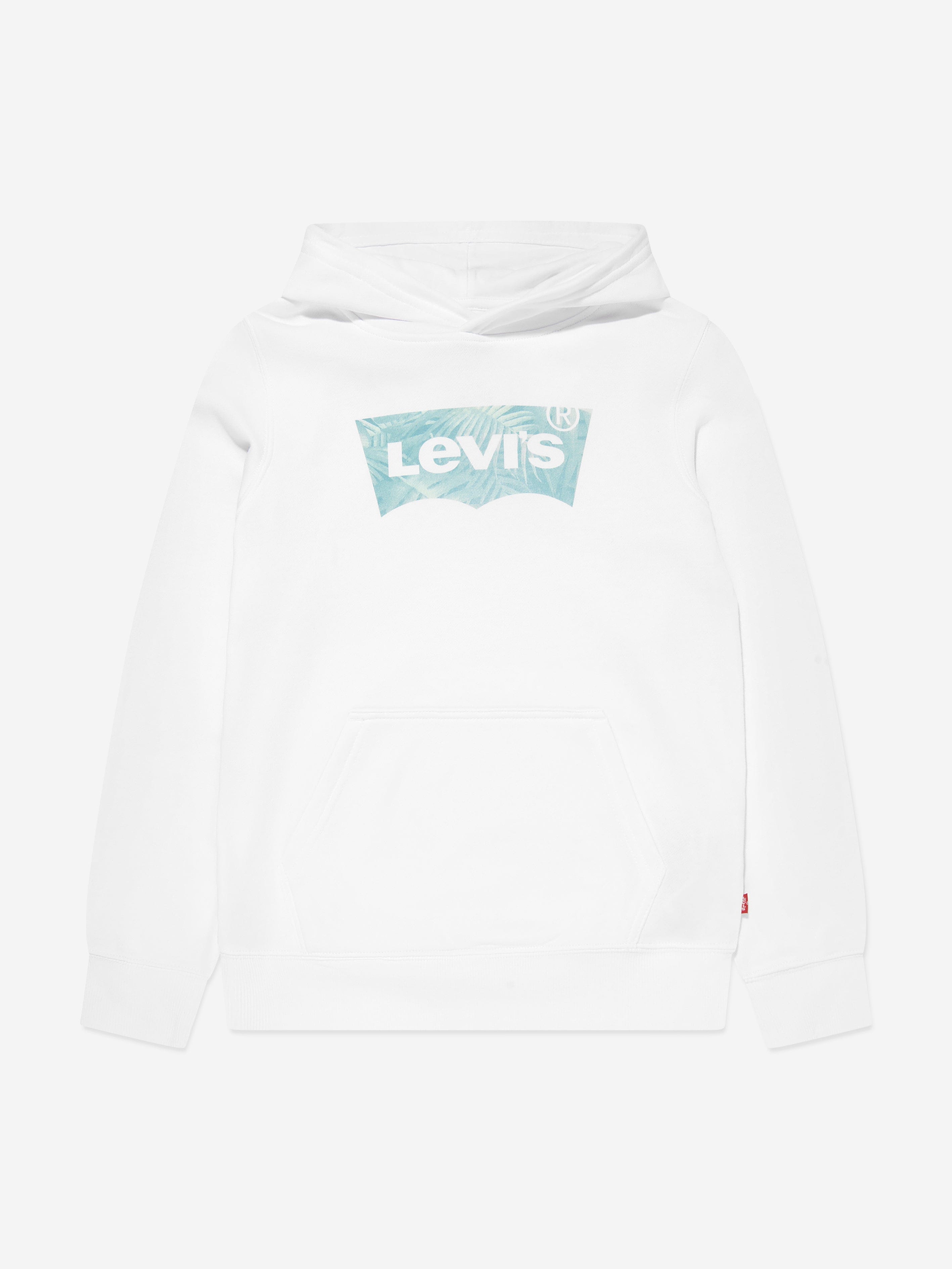Levi's Wear Boys Palm Batwing Fill Hoodie in White