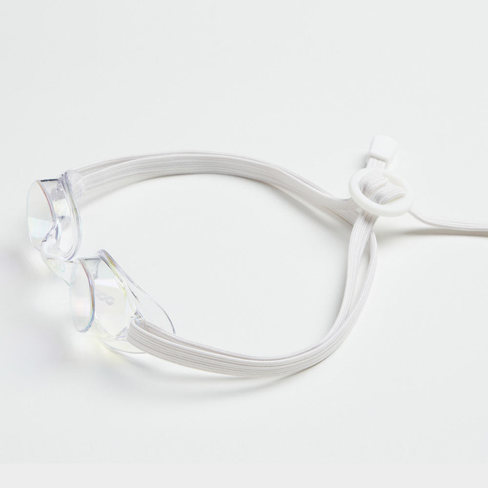 Adult White No Rubber Ring Racing Goggles(LUCY_CLGL)