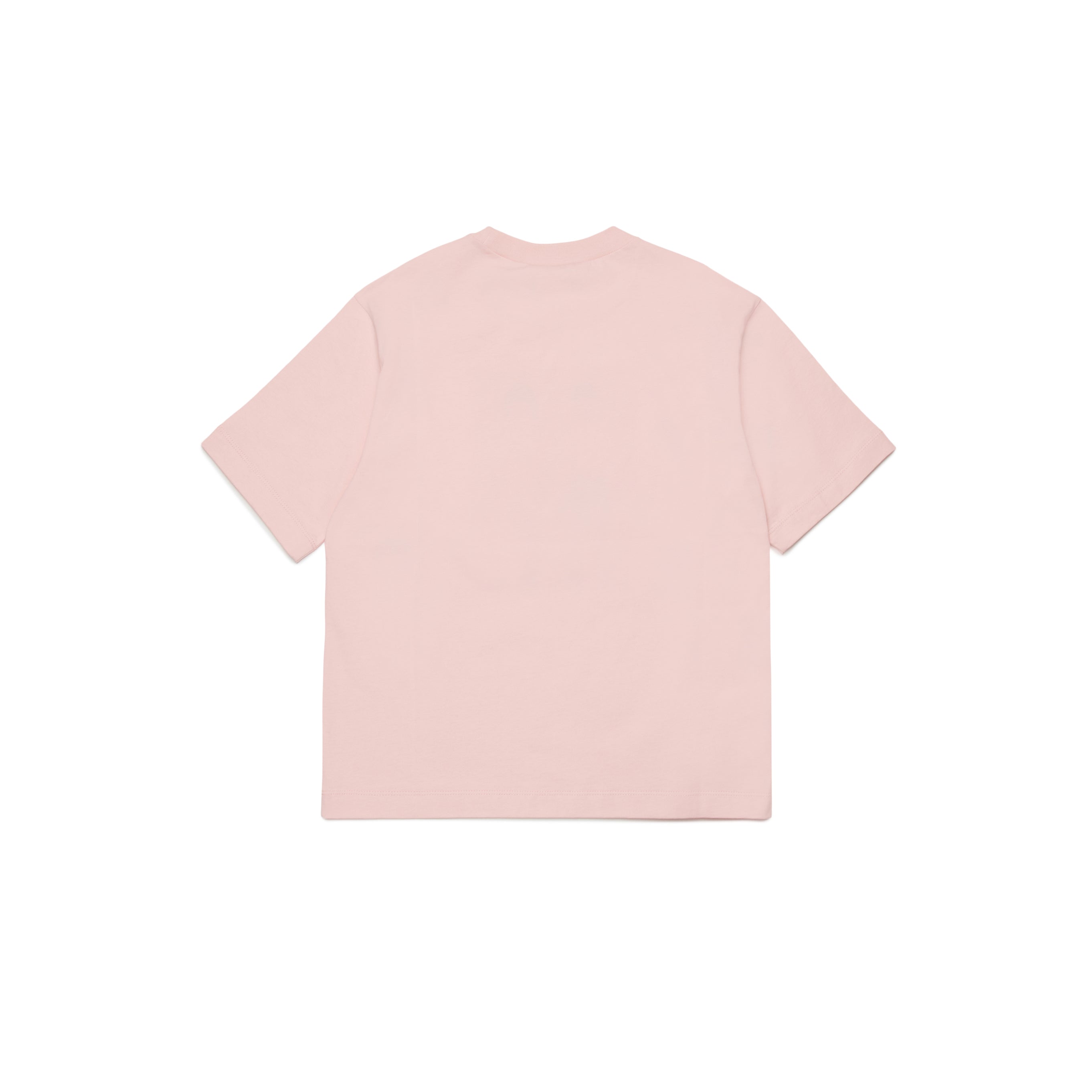 Girls Pink Printed Cotton T-Shirt