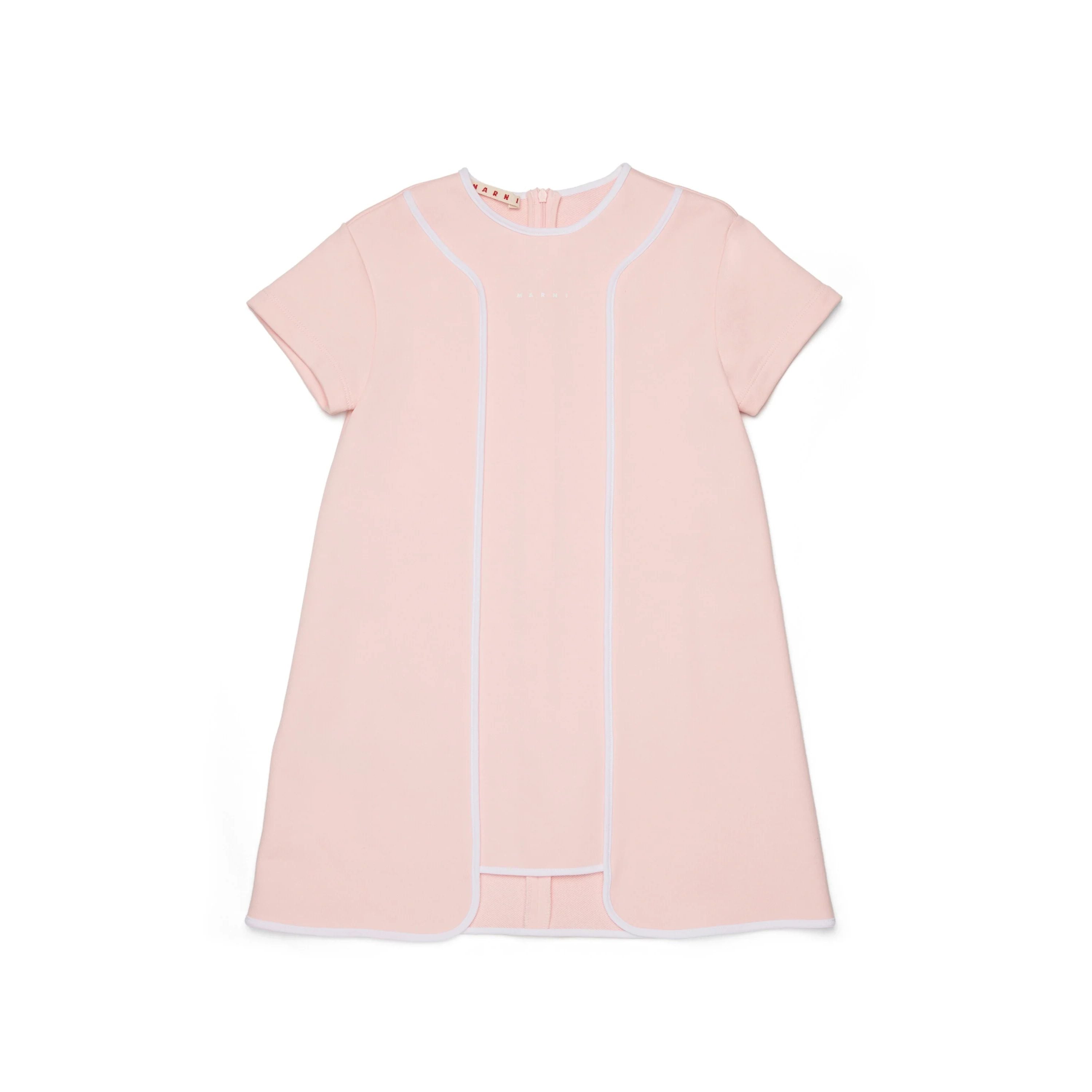 Girls Light Pink Logo Cotton Dress