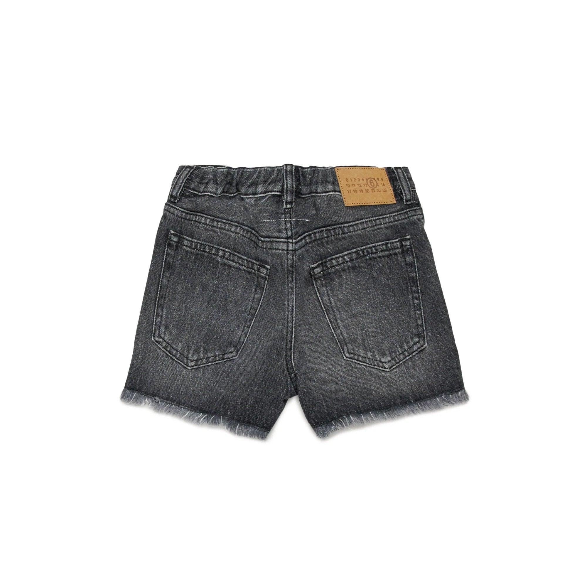 Girls Black Denim Shorts