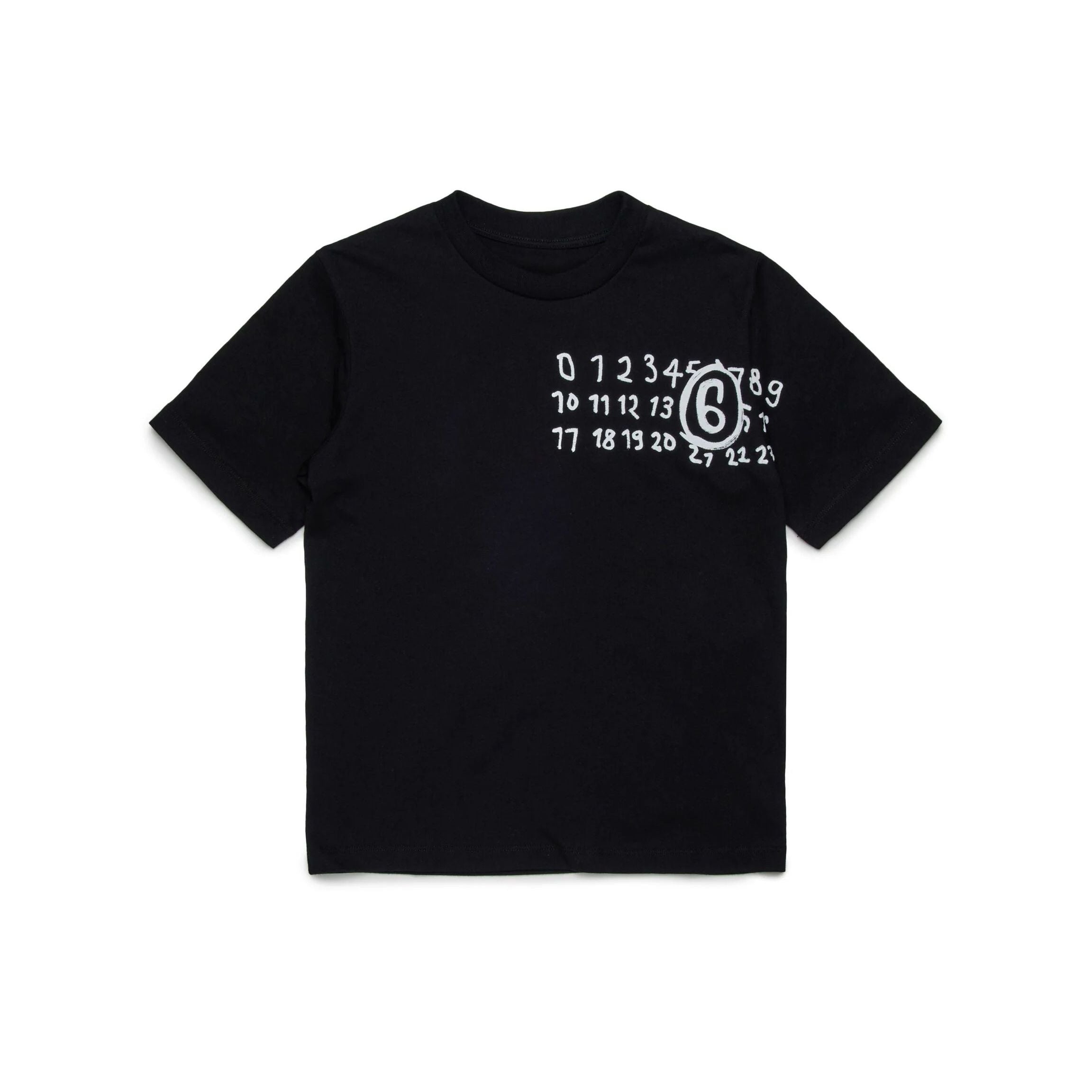 Boys & Girls Black Logo Cotton T-Shirt