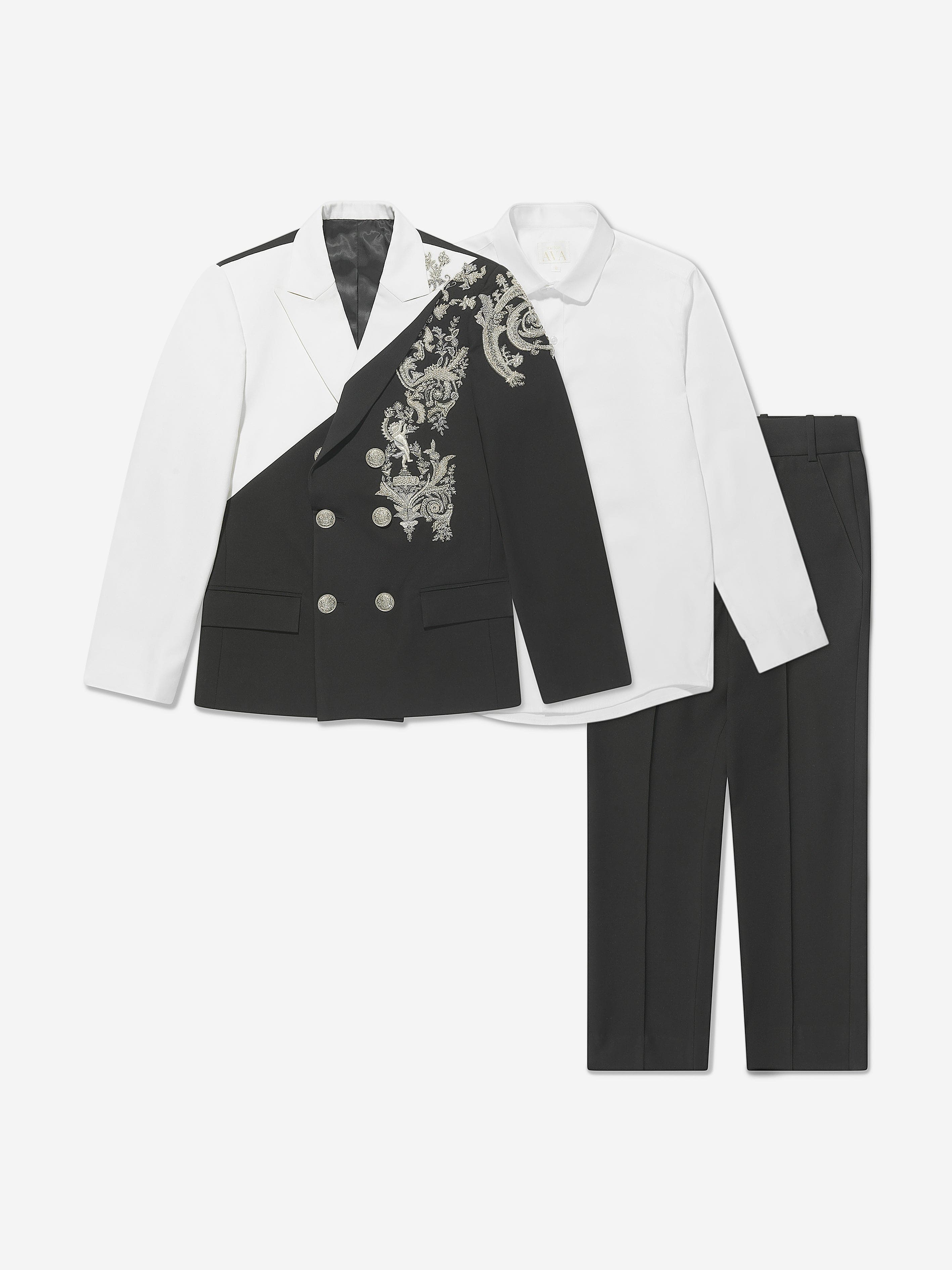 Maison Ava Boys Avram Suit in Black