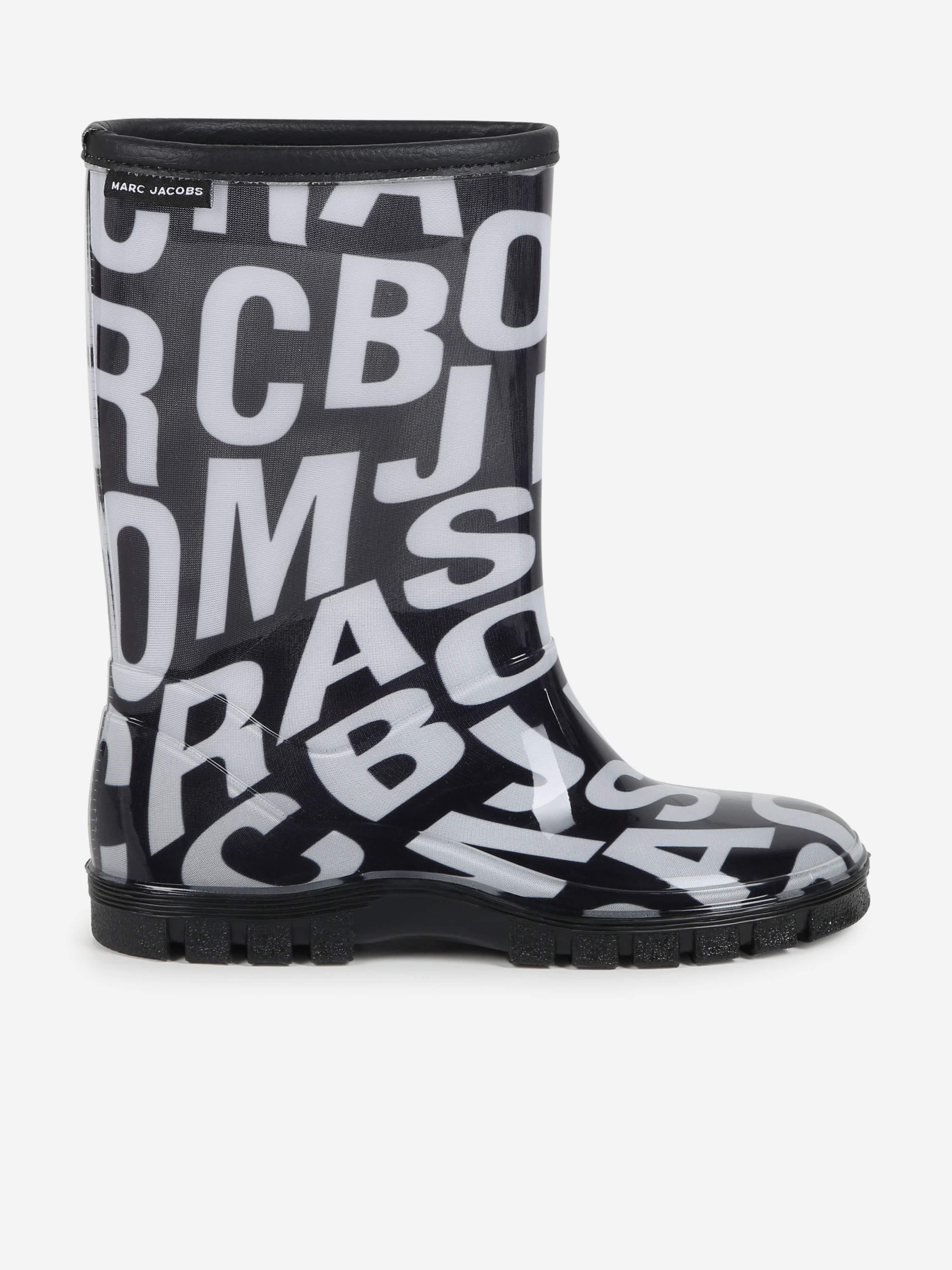 MARC JACOBS Kids Logo Rain Boots in Black