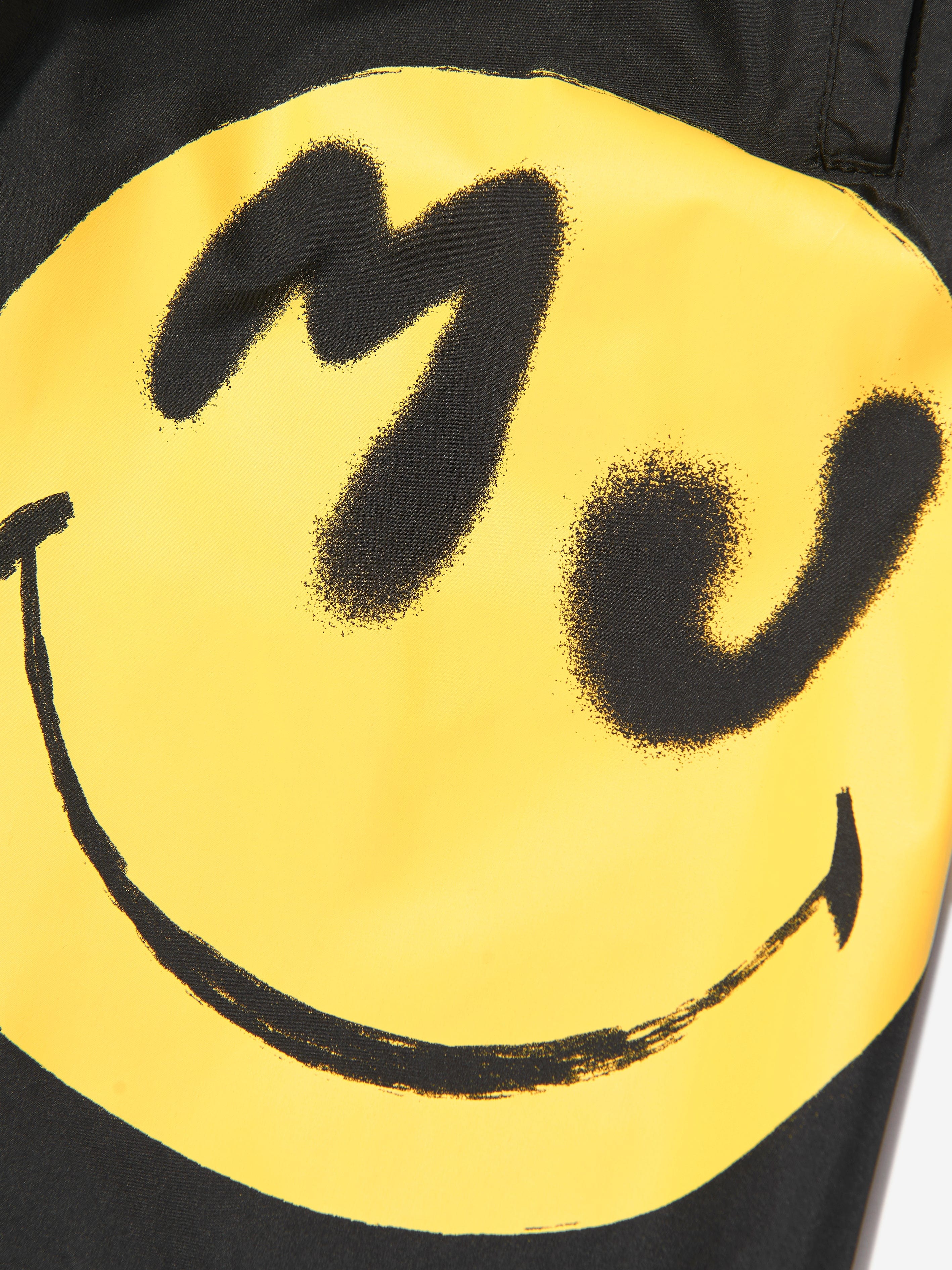 MARC JACOBS Boys Smiley Swim Shorts in Black