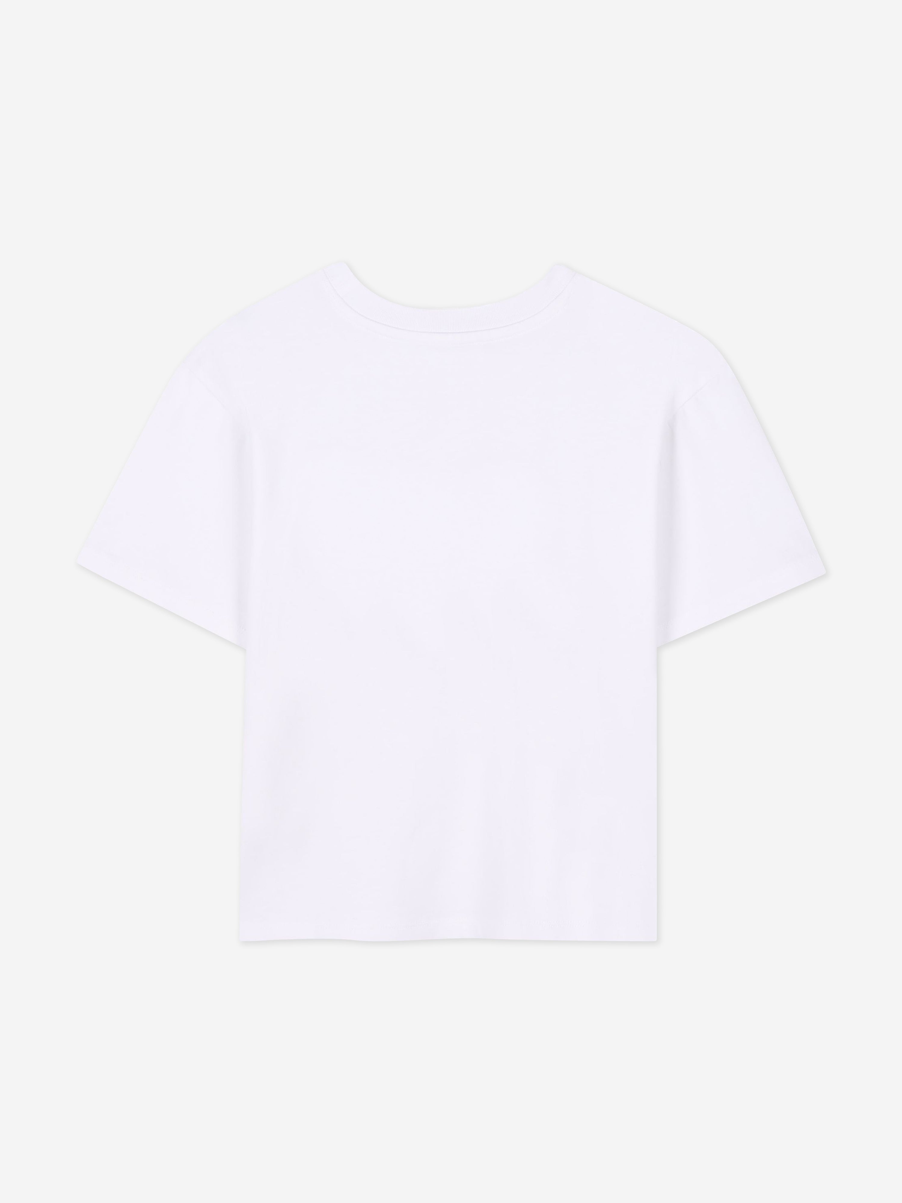 Girls Charm Heart Print T-Shirt in White