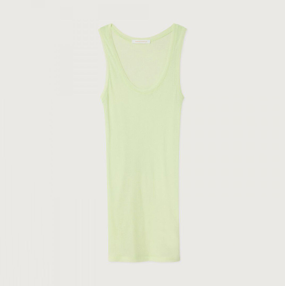 Women Light Yellow Cotton Vest