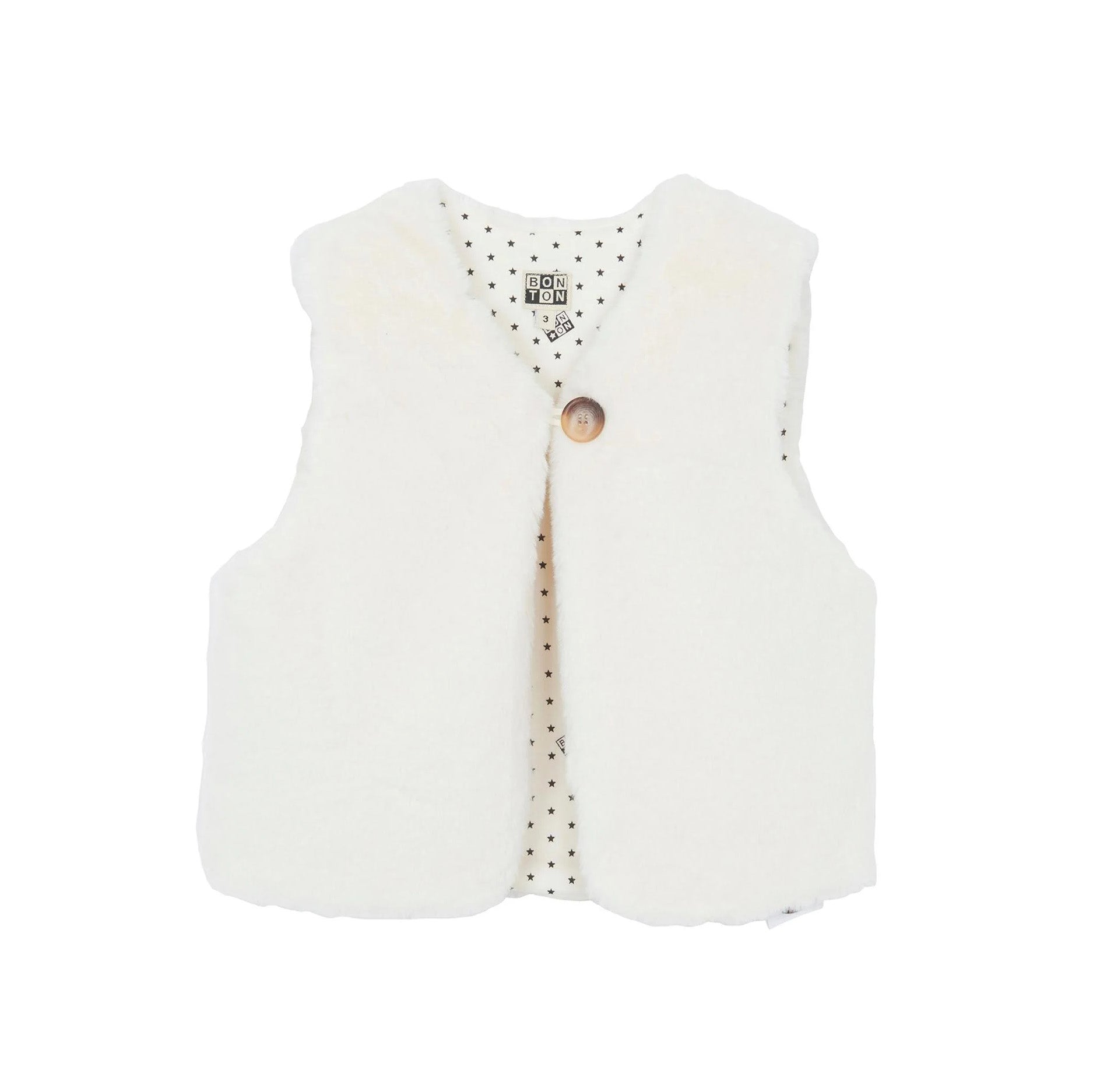 Girls White Gilet