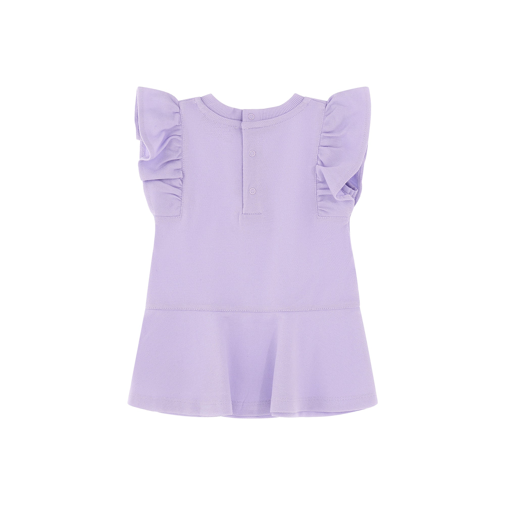 Baby Girls Lilac Bear Printed Cotton Dress