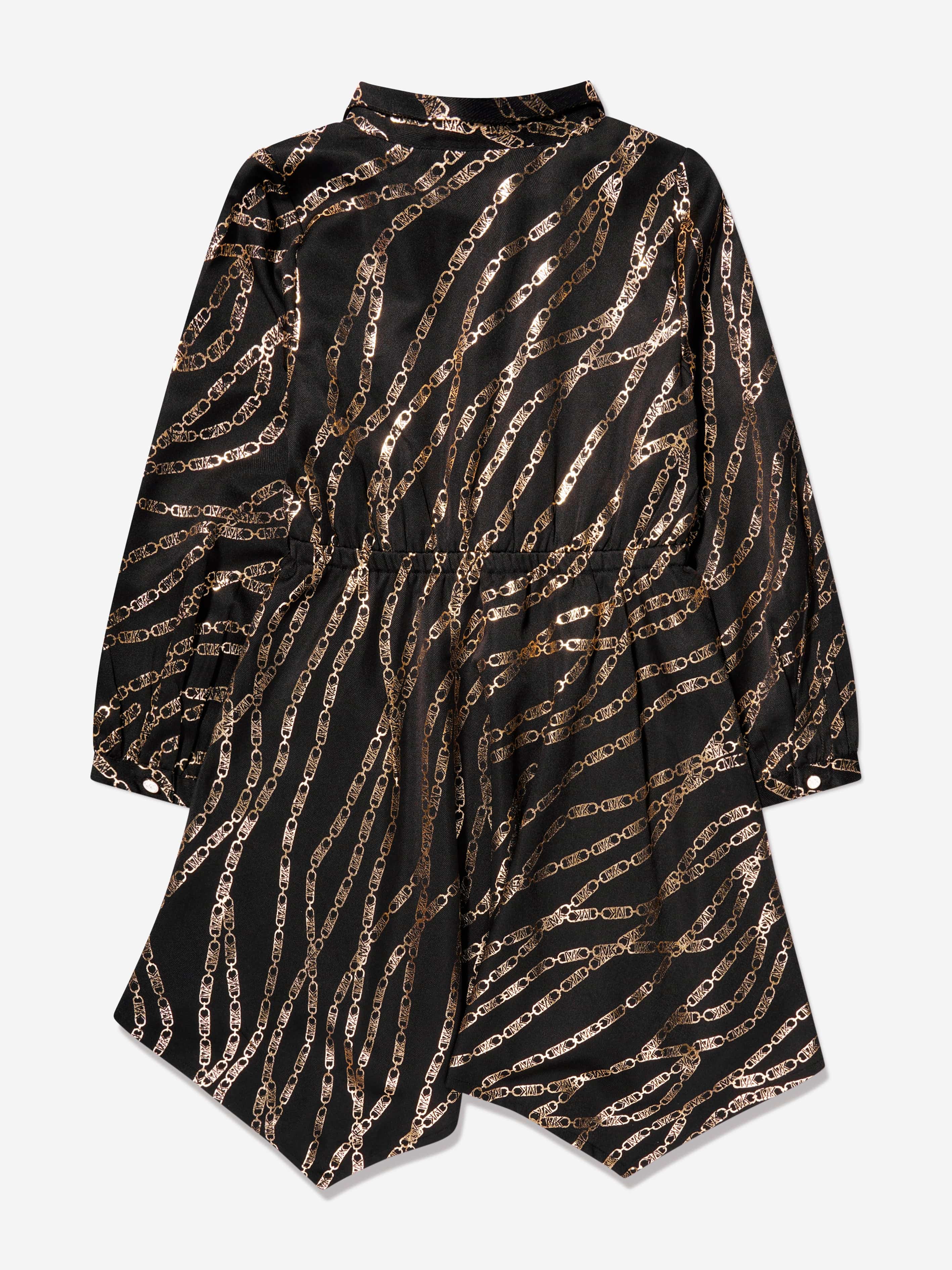 Michael Kors Girls Chain Logo Shirt Dress in Black