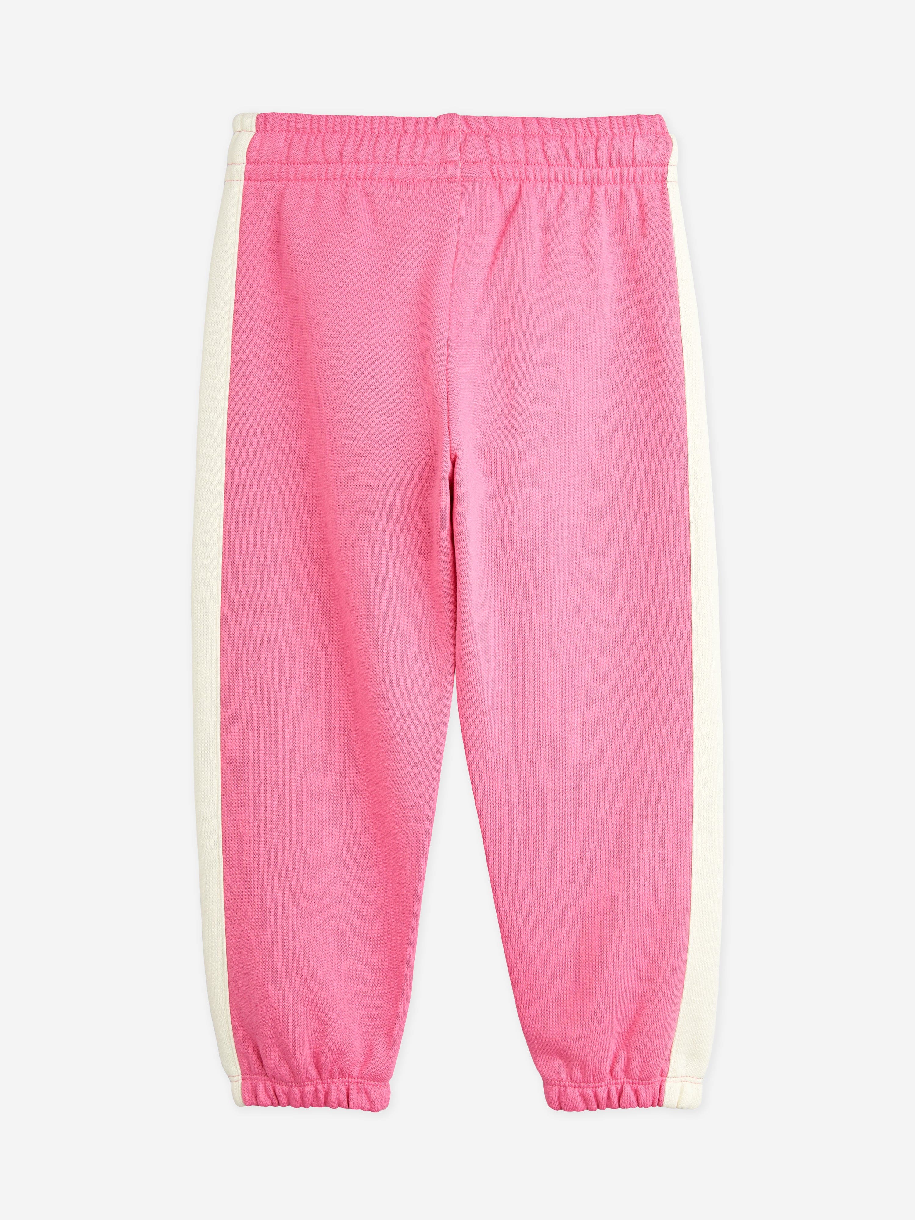 Mini Rodini Girls Society Panel Joggers in Pink