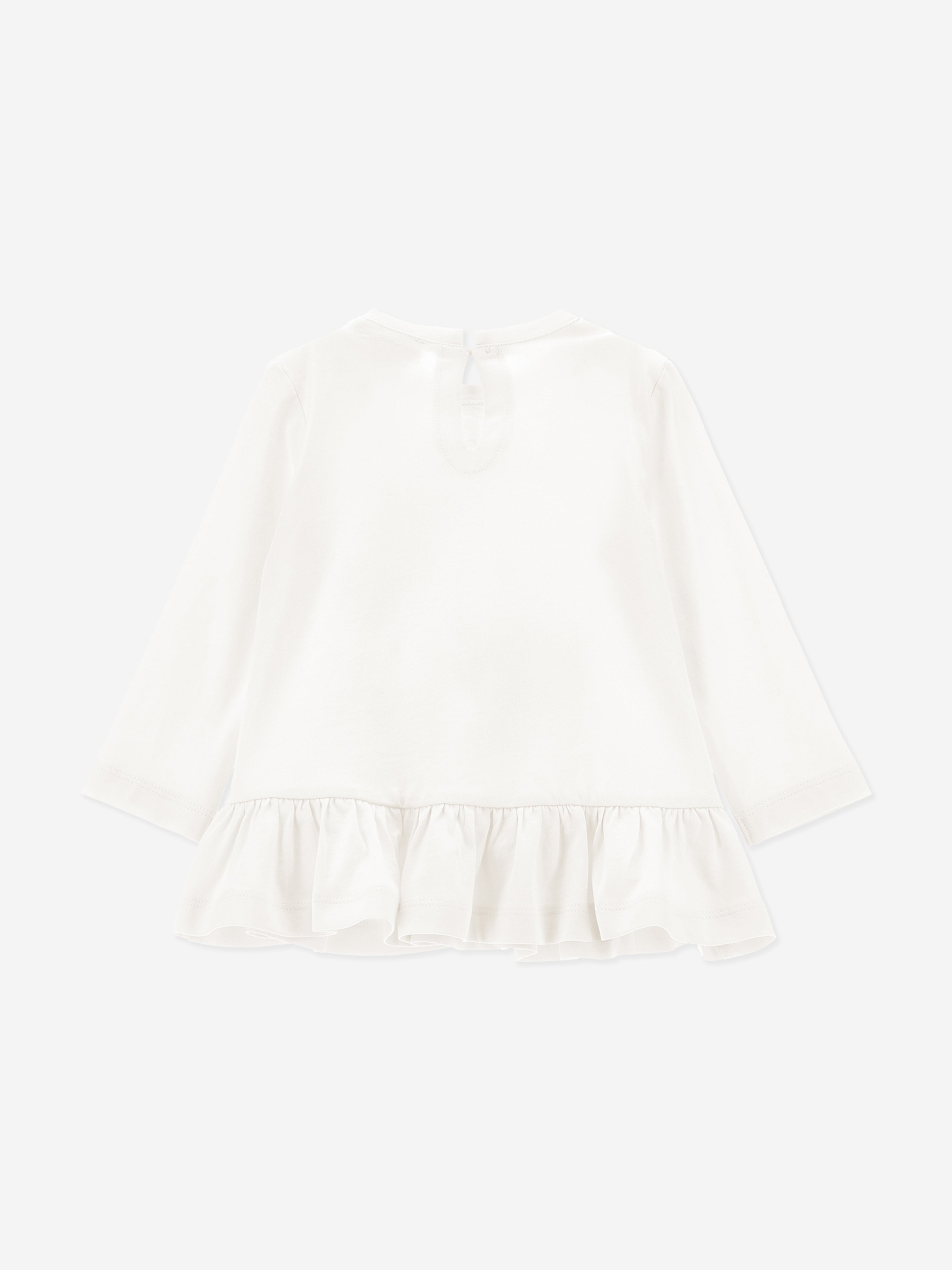 Monnalisa Baby Girls Long Sleeve Dumbo T-Shirt in Ivory